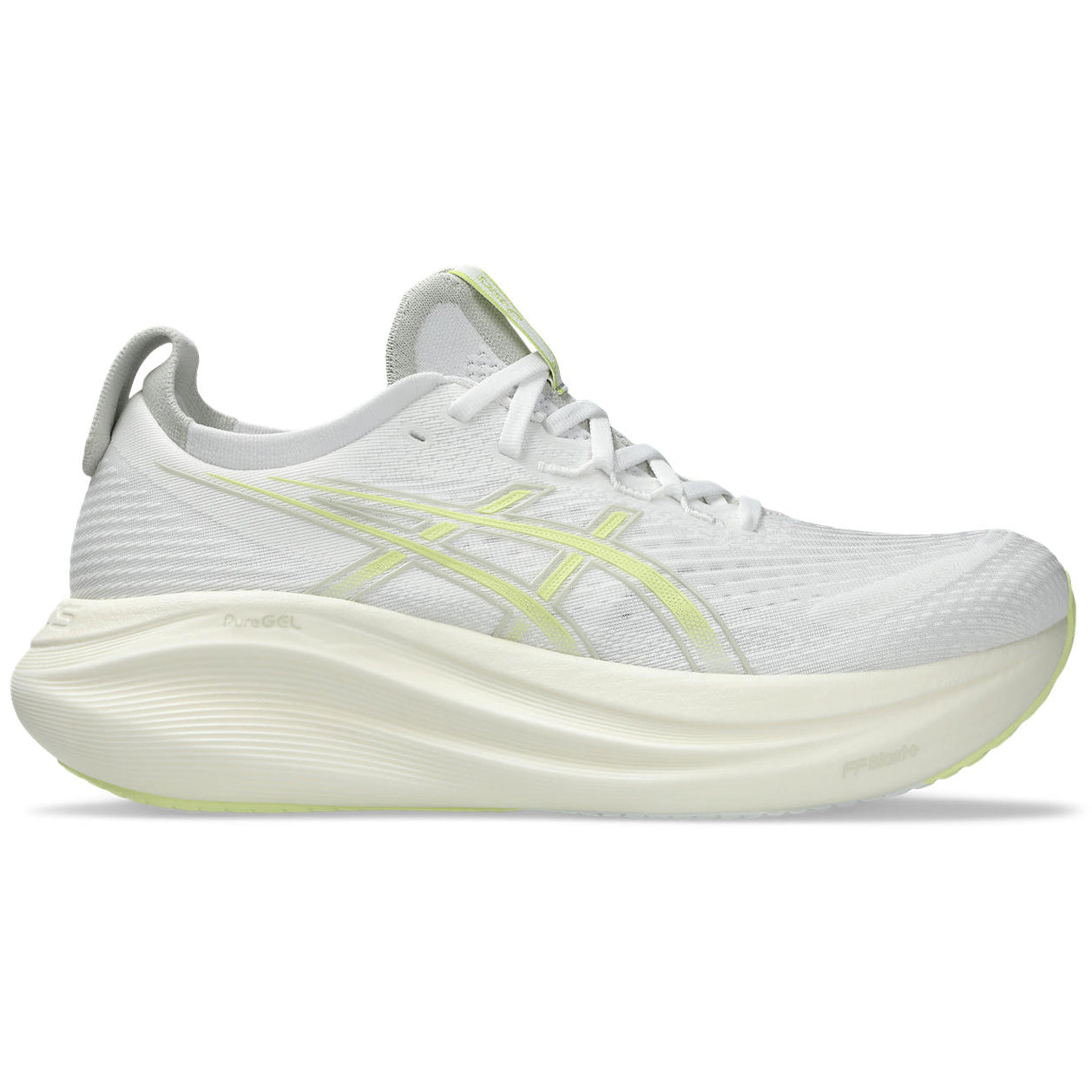 Men's Gel-Nimbus 27 Running Shoes White / Huddle Yellow - Achilles Heel