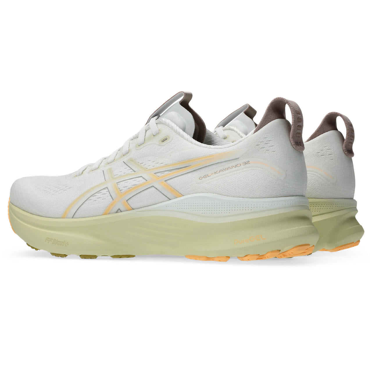 Men's Gel-Kayano 32 Running Shoes White / Orange Glow - Achilles Heel