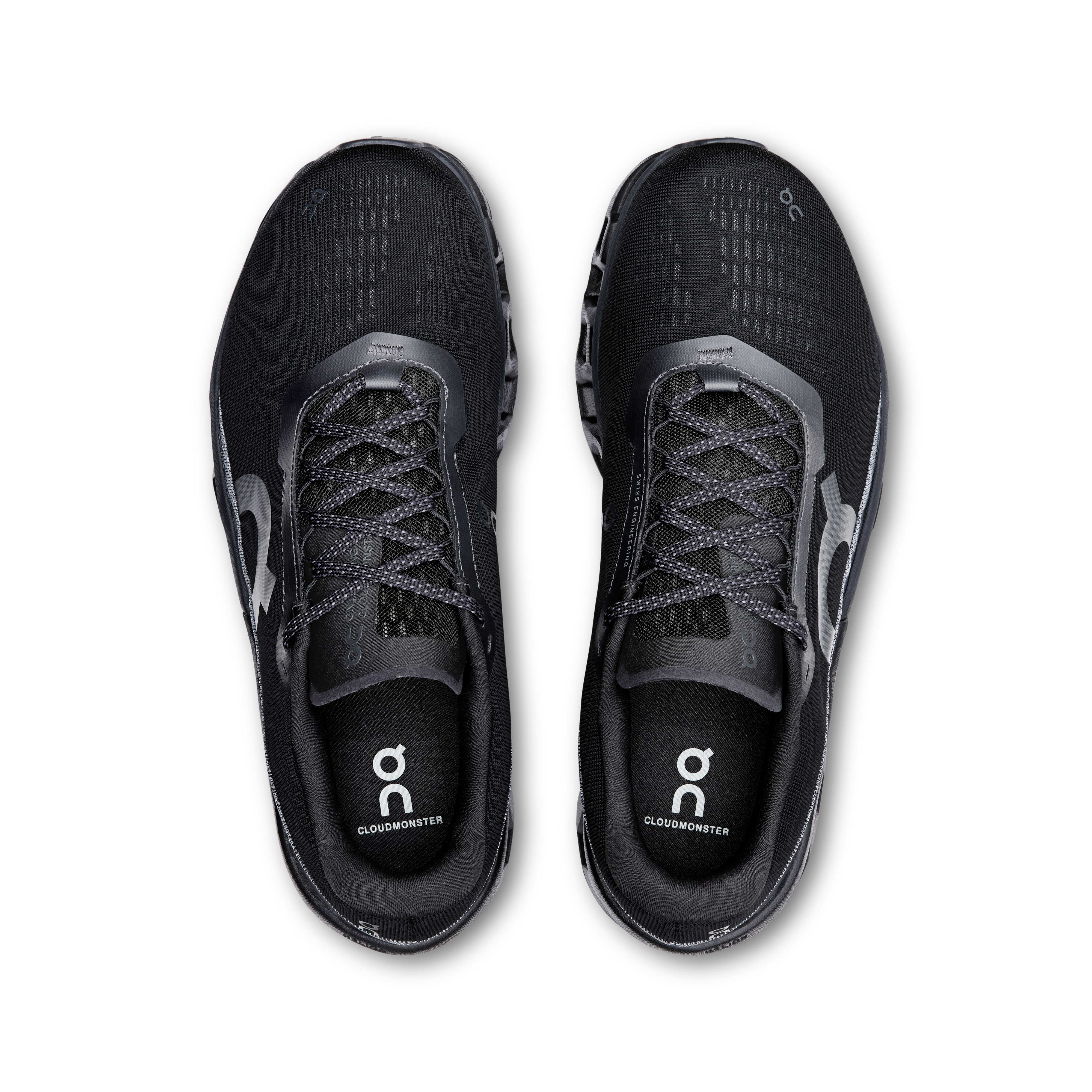 On Men's Cloudmonster 2 Running Shoes Black / Black - Achilles Heel
