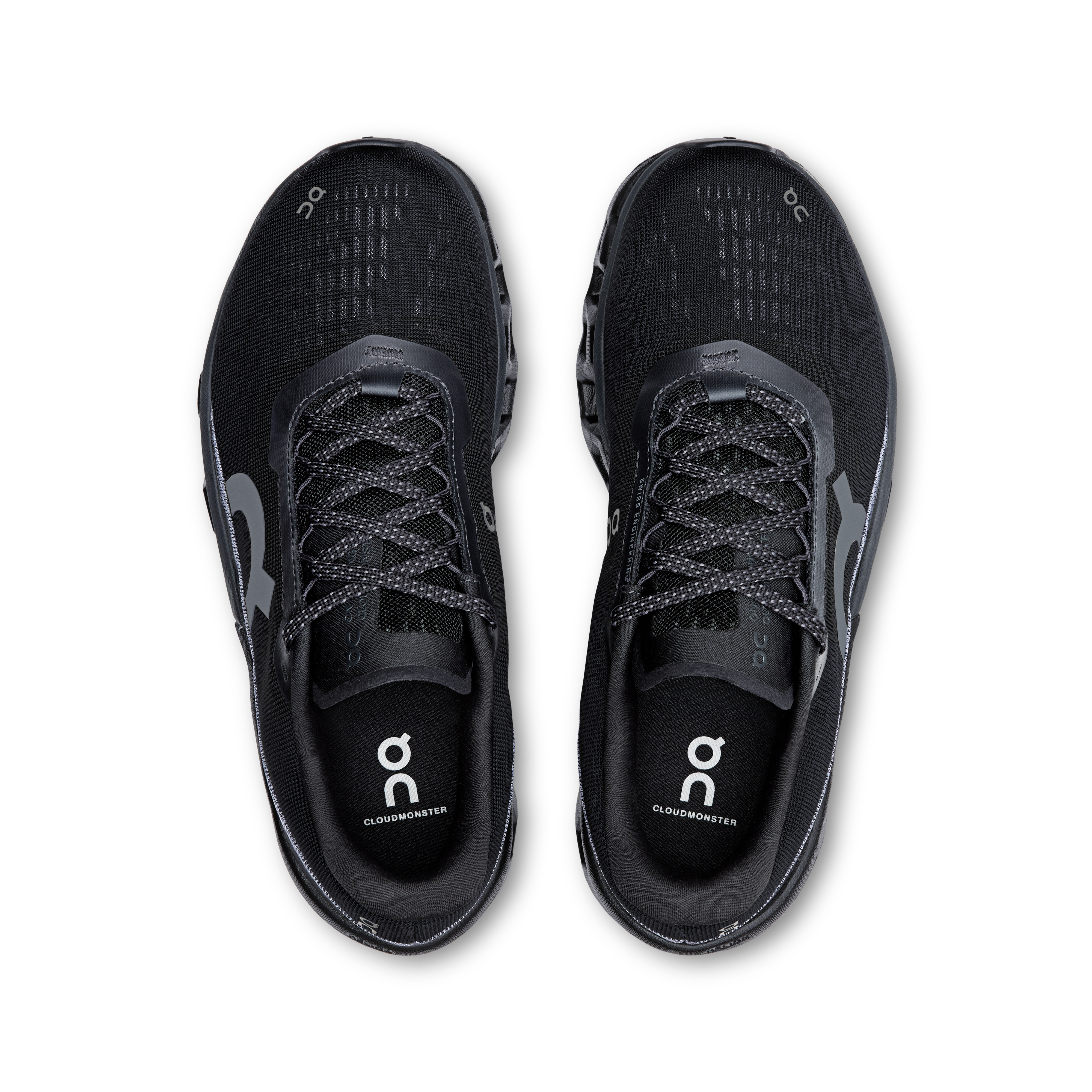 On Women's Cloudmonster 2 Running Shoes Black / Eclipse - Achilles Heel