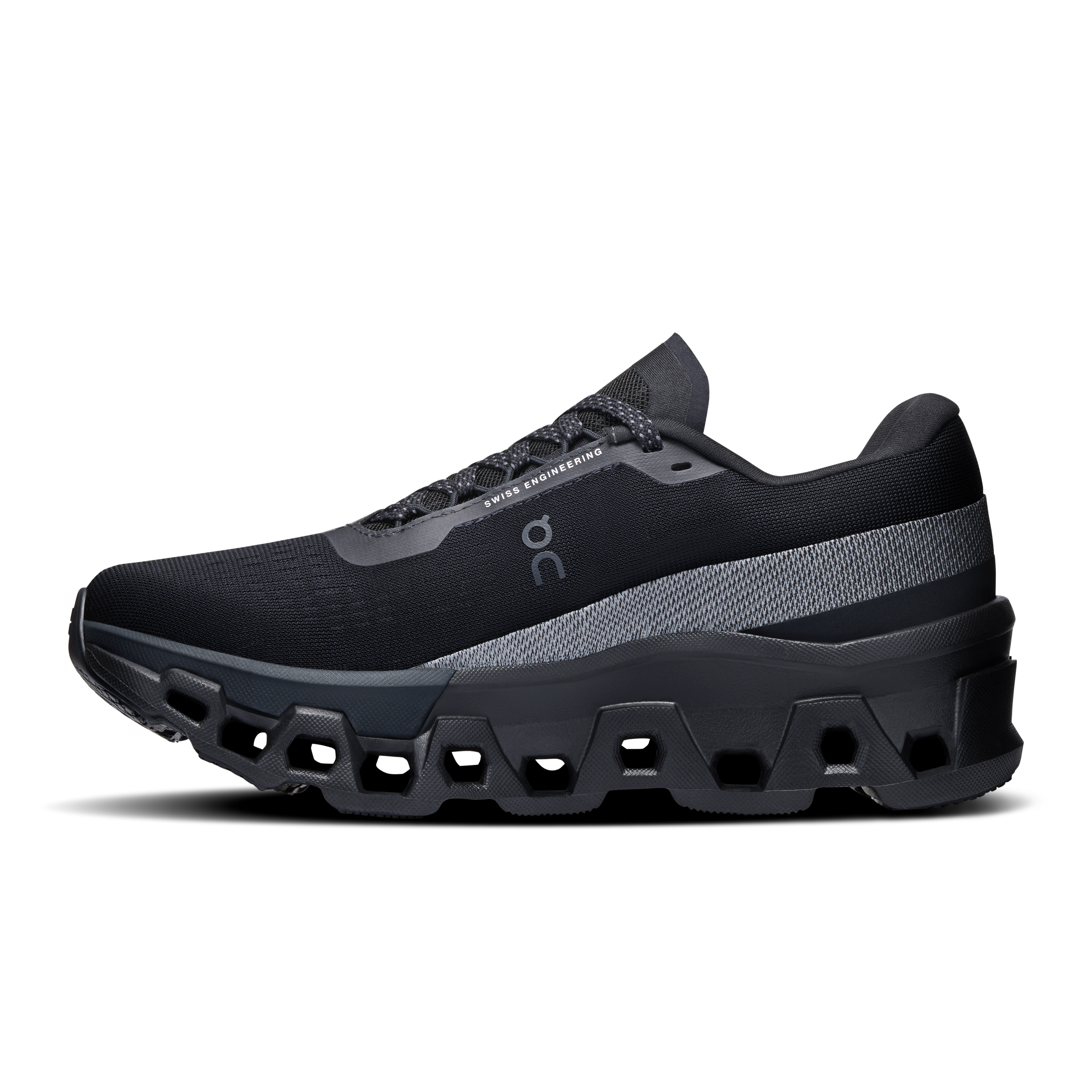 On Women's Cloudmonster 2 Running Shoes Black / Eclipse - Achilles Heel
