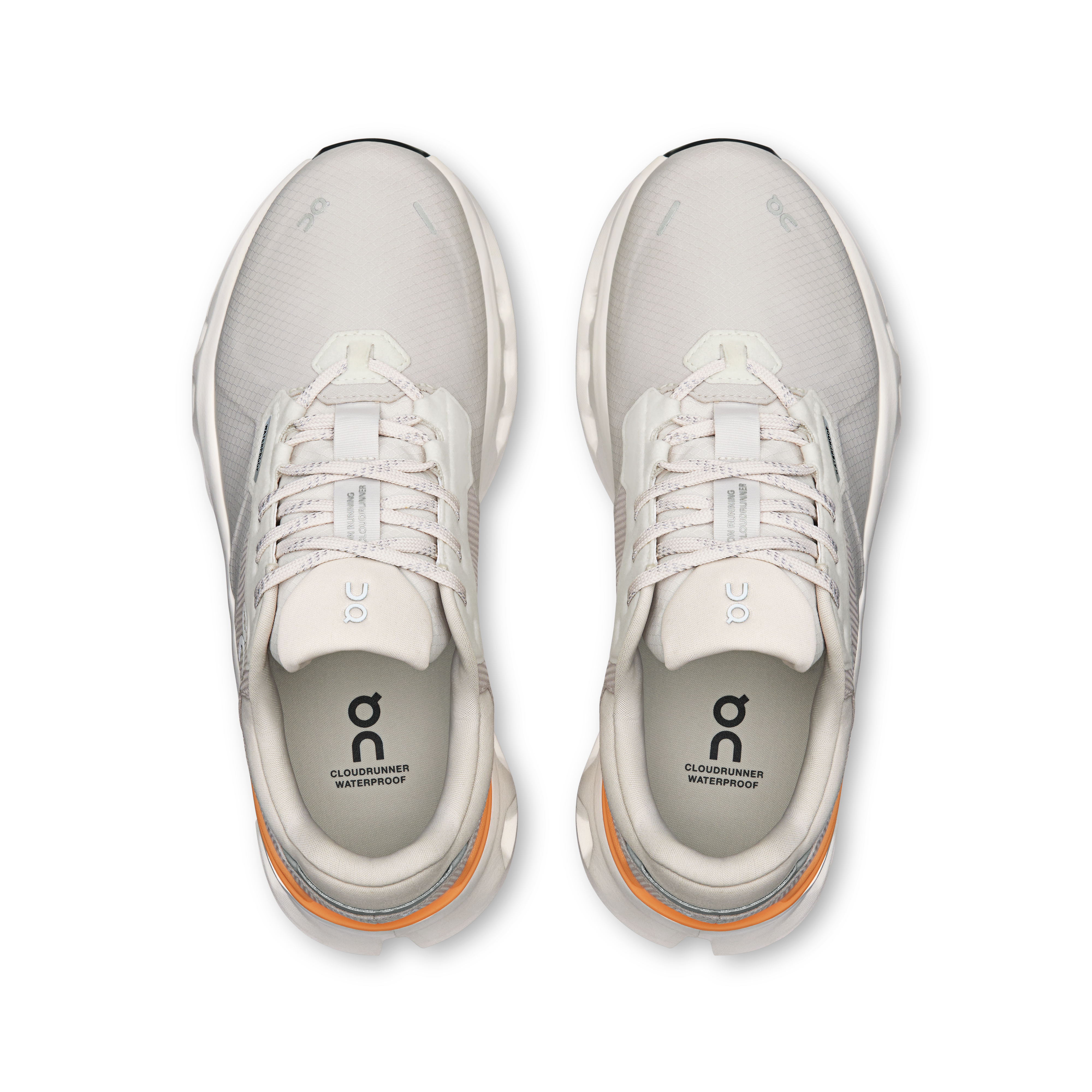 On Women's Cloudrunner 2 Waterproof Running Shoes Wolf / Tangerine - Achilles Heel