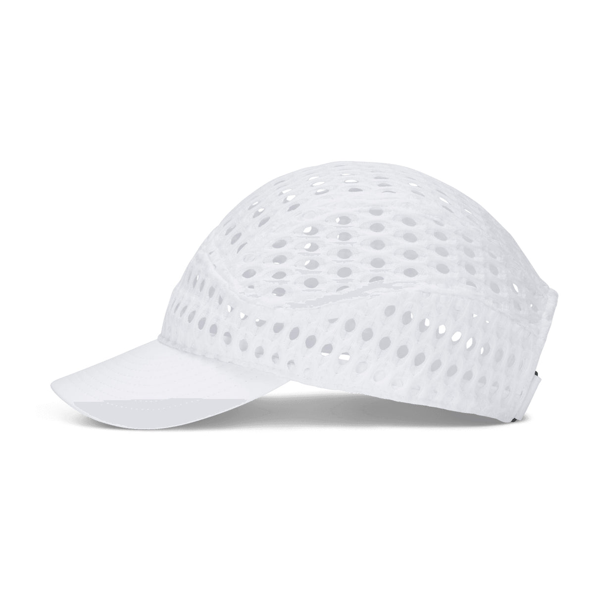 White Nike ACG Radical AirFlow Fly Cap featuring a ventilated mesh crown and a solid brim.
