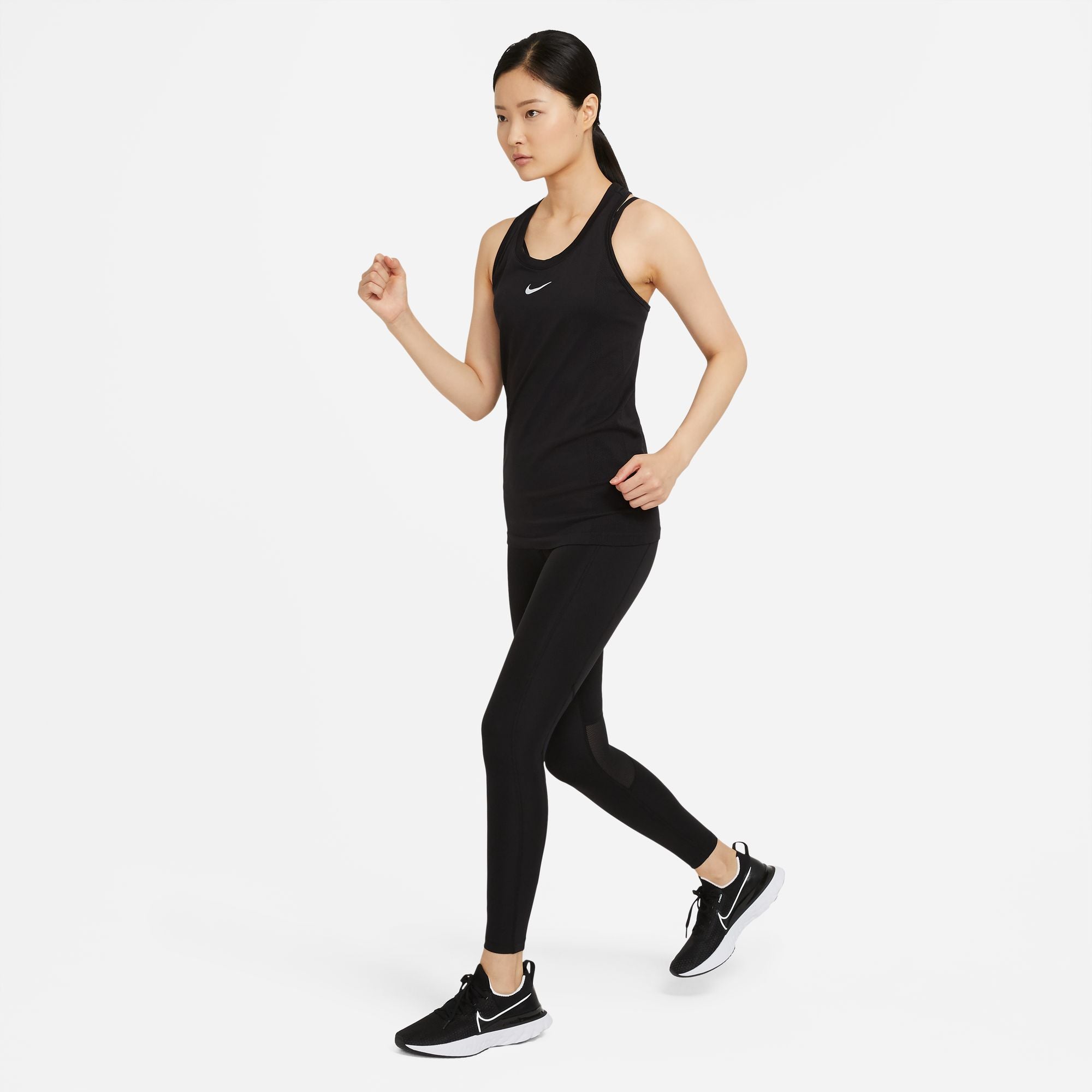 Nike Women's Epic Fast Mid-Rise Pocket Running Tight Black - Achilles Heel