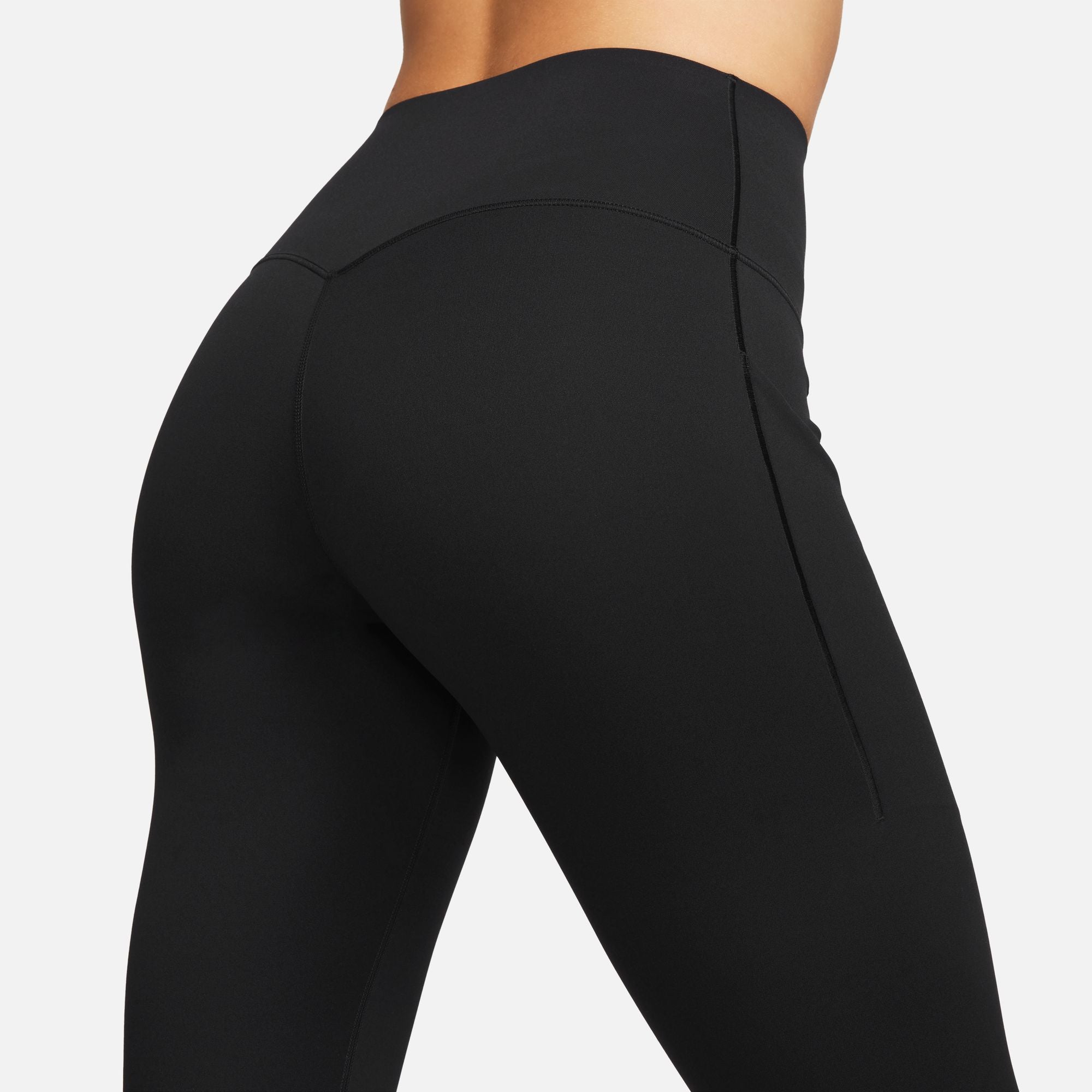 Nike Women's Universa Medium-Support High-Waisted Full Length Leggings Black - Achilles Heel
