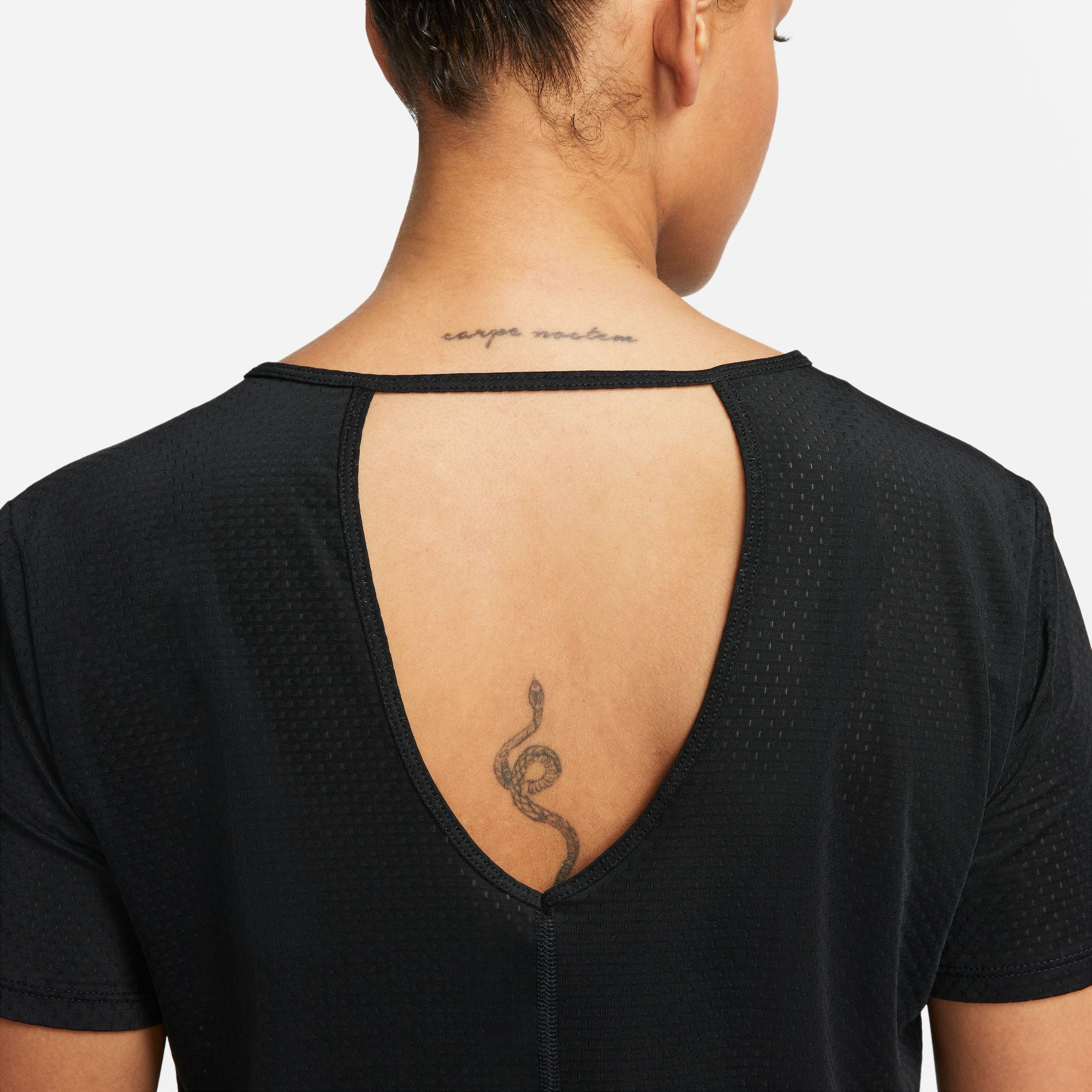 Nike Women's Dri-FIT One Breathe Tee Black / White - Achilles Heel