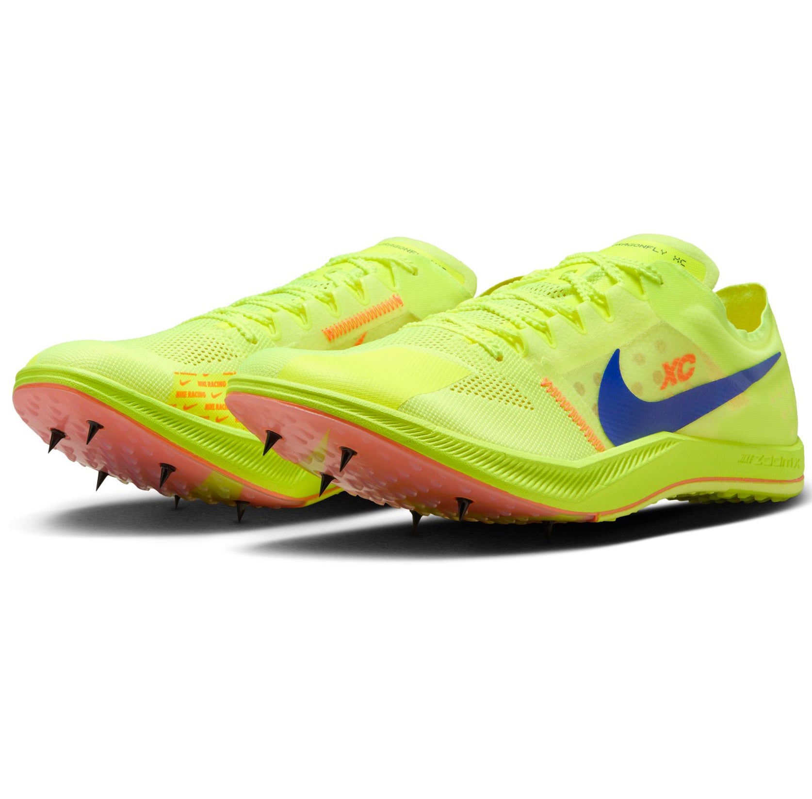Nike ZoomX Dragonfly XC Running Spikes Volt / Total Orange / Concord - Achilles Heel