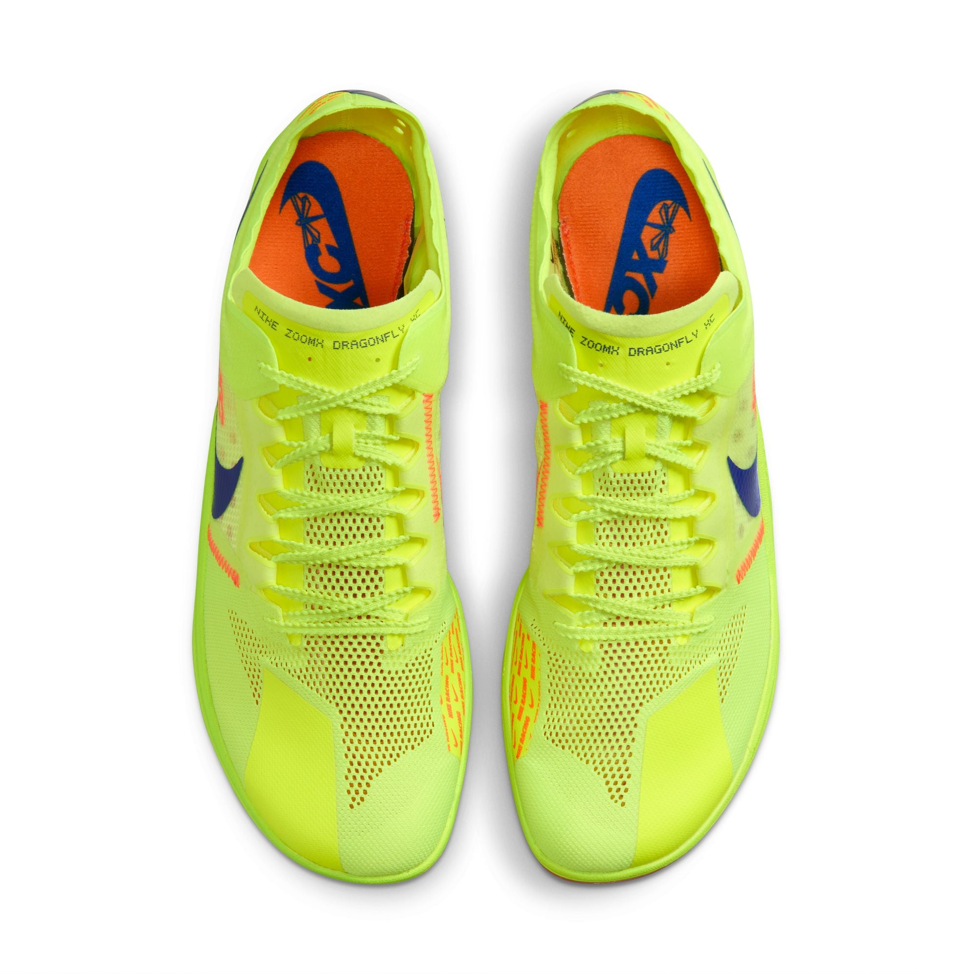 Nike ZoomX Dragonfly XC Running Spikes Volt / Total Orange / Concord - Achilles Heel