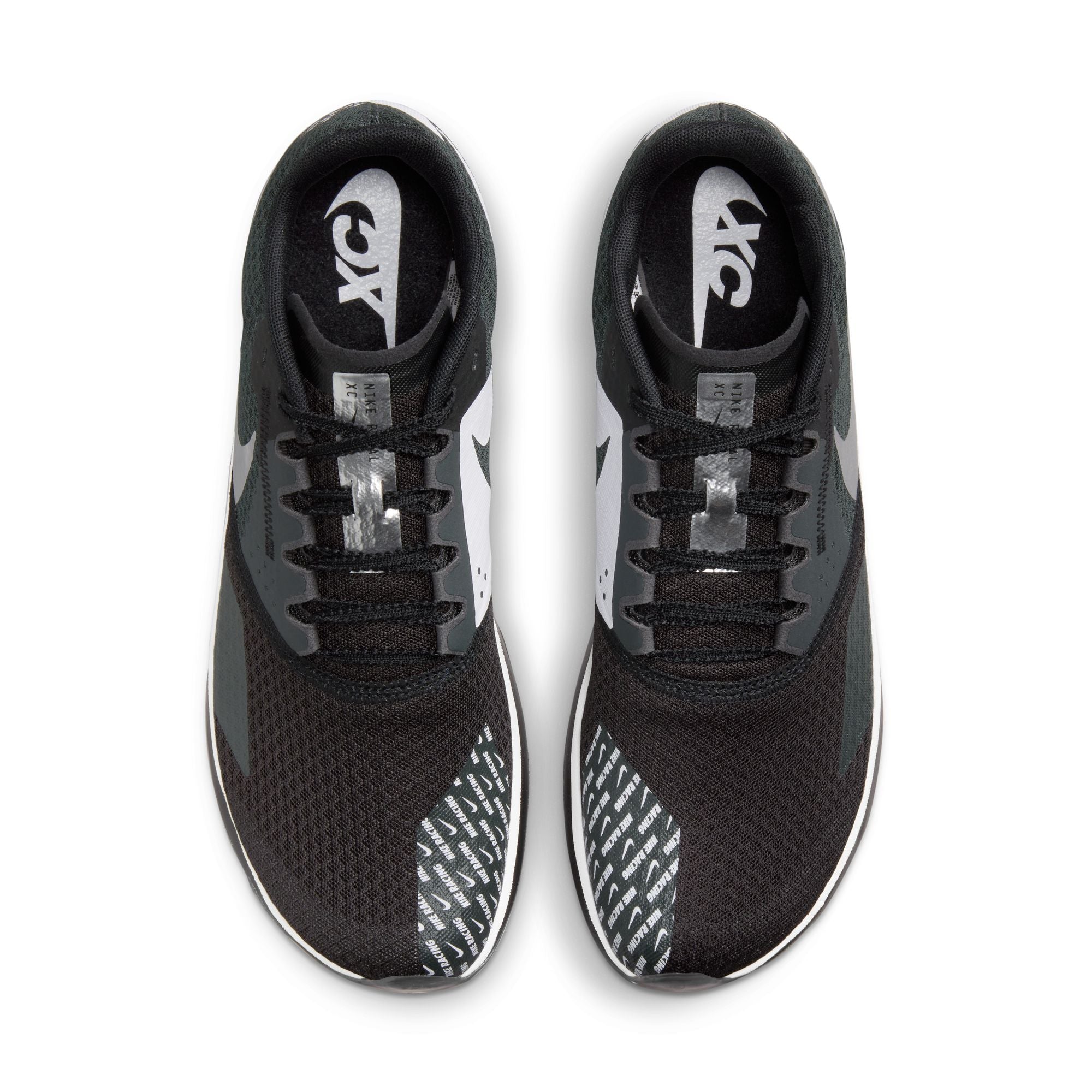 Nike Zoom Rival XC 6 Running Spikes Black / Dark Smoke Grey / White / Metallic Silver - Achilles Heel