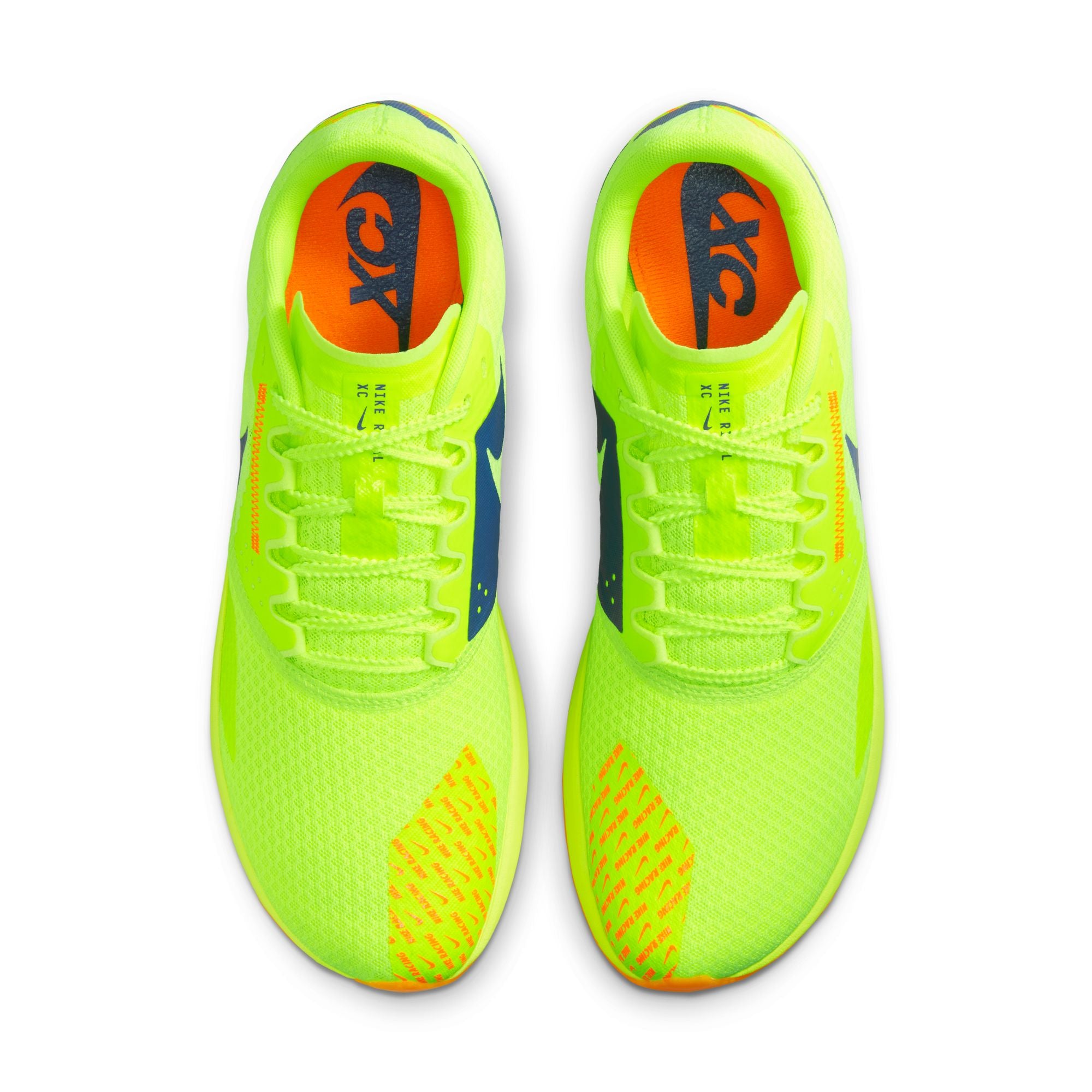Nike Zoom Rival XC 6 Running Spikes Volt / Concord / Total Orange - Achilles Heel