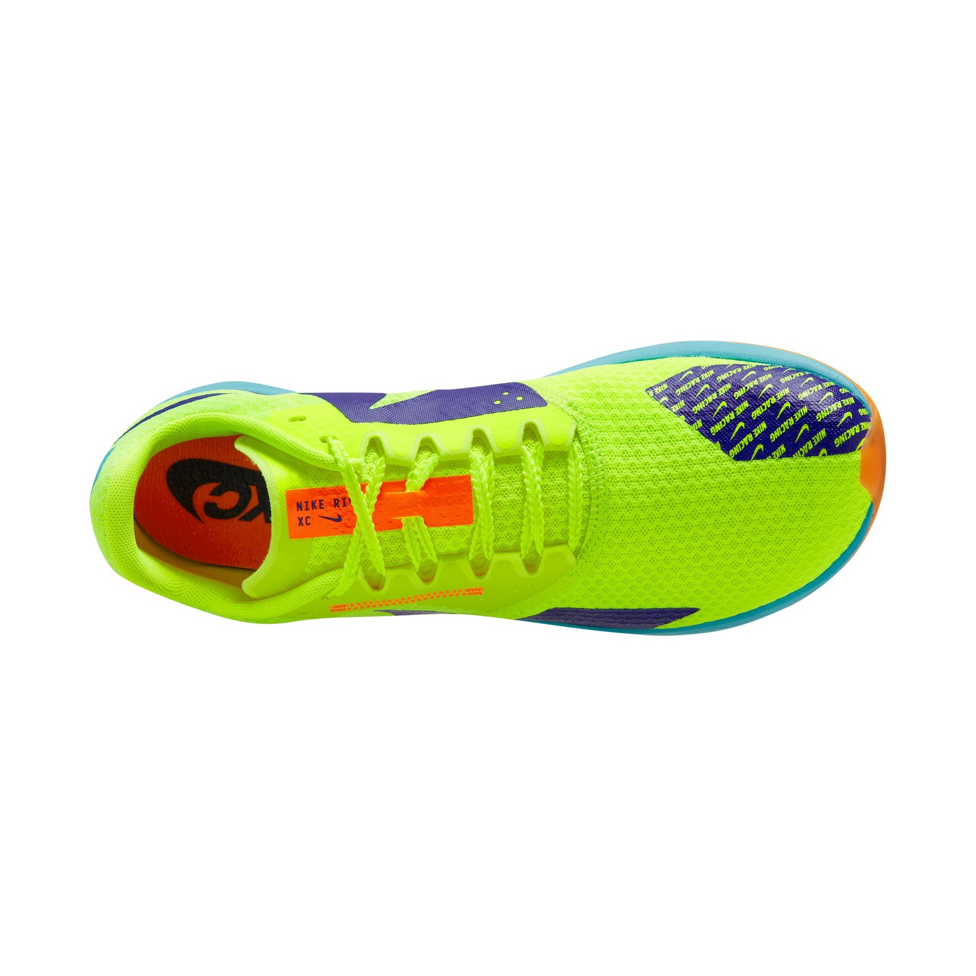 Nike Zoom Rival XC 6 Running Spikes Volt / Concord / Total Orange - Achilles Heel