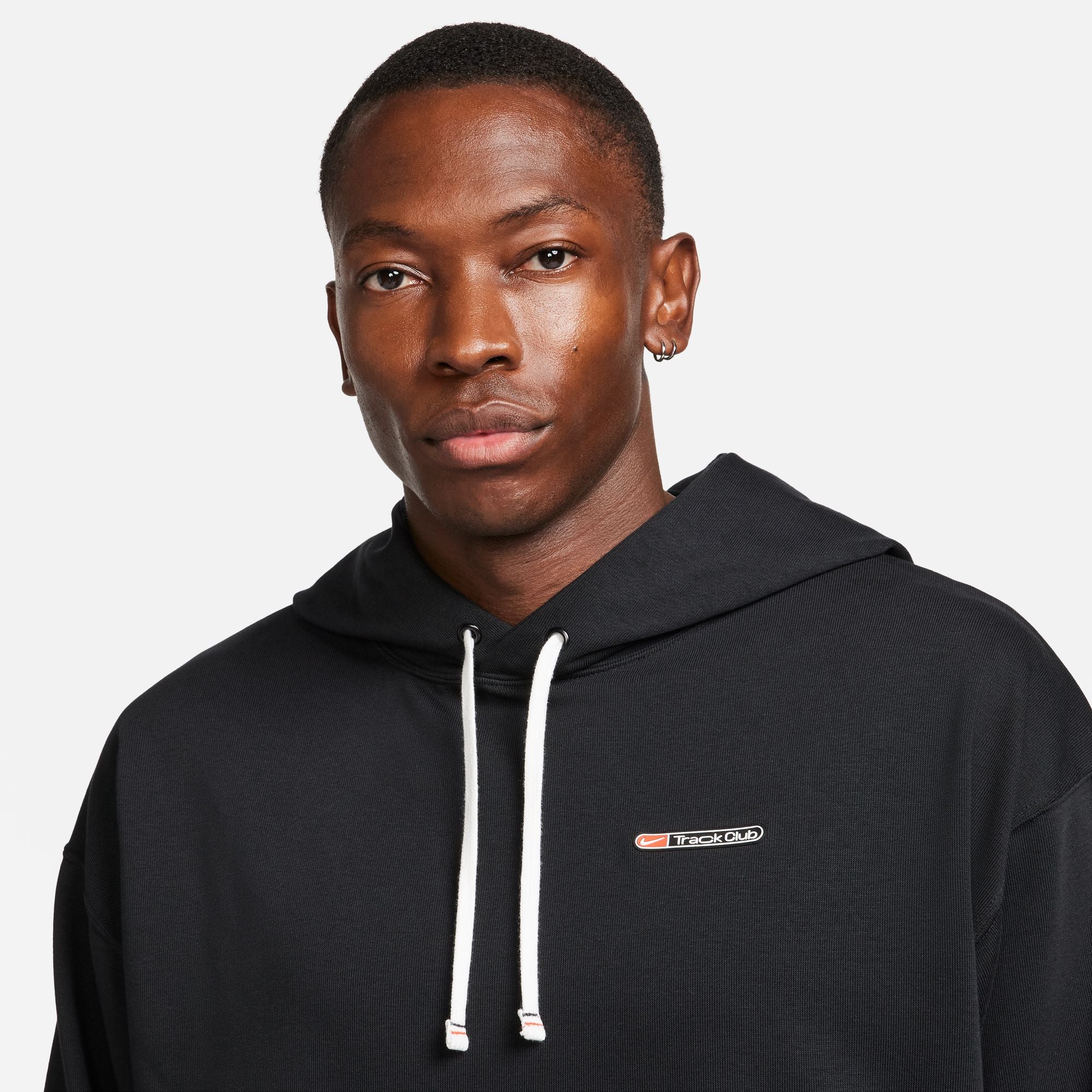 Nike Men's Dri-FIT Track Club Hoodie Black / Summit White - Achilles Heel