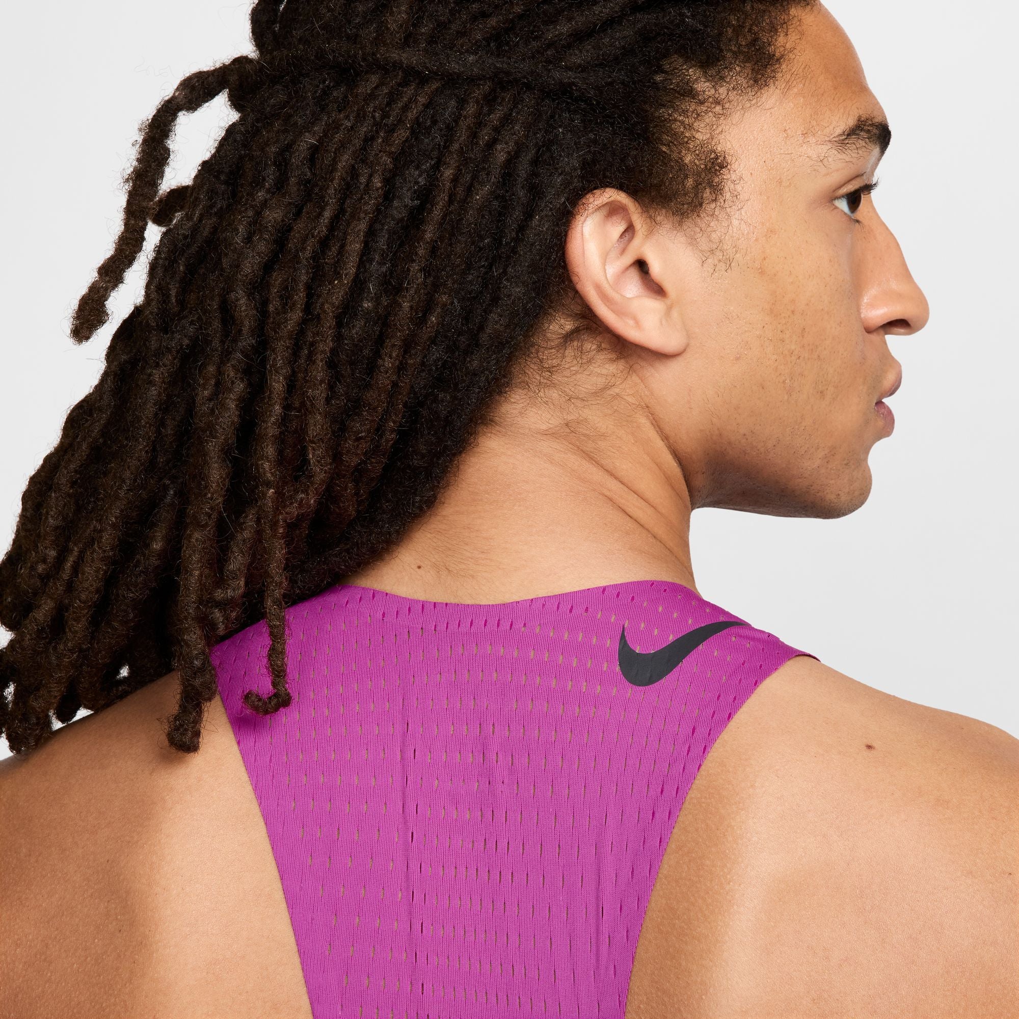 Nike Men's Dri-FIT AeroSwift ADV Running Vest Hot Fuchsia / Black - Achilles Heel