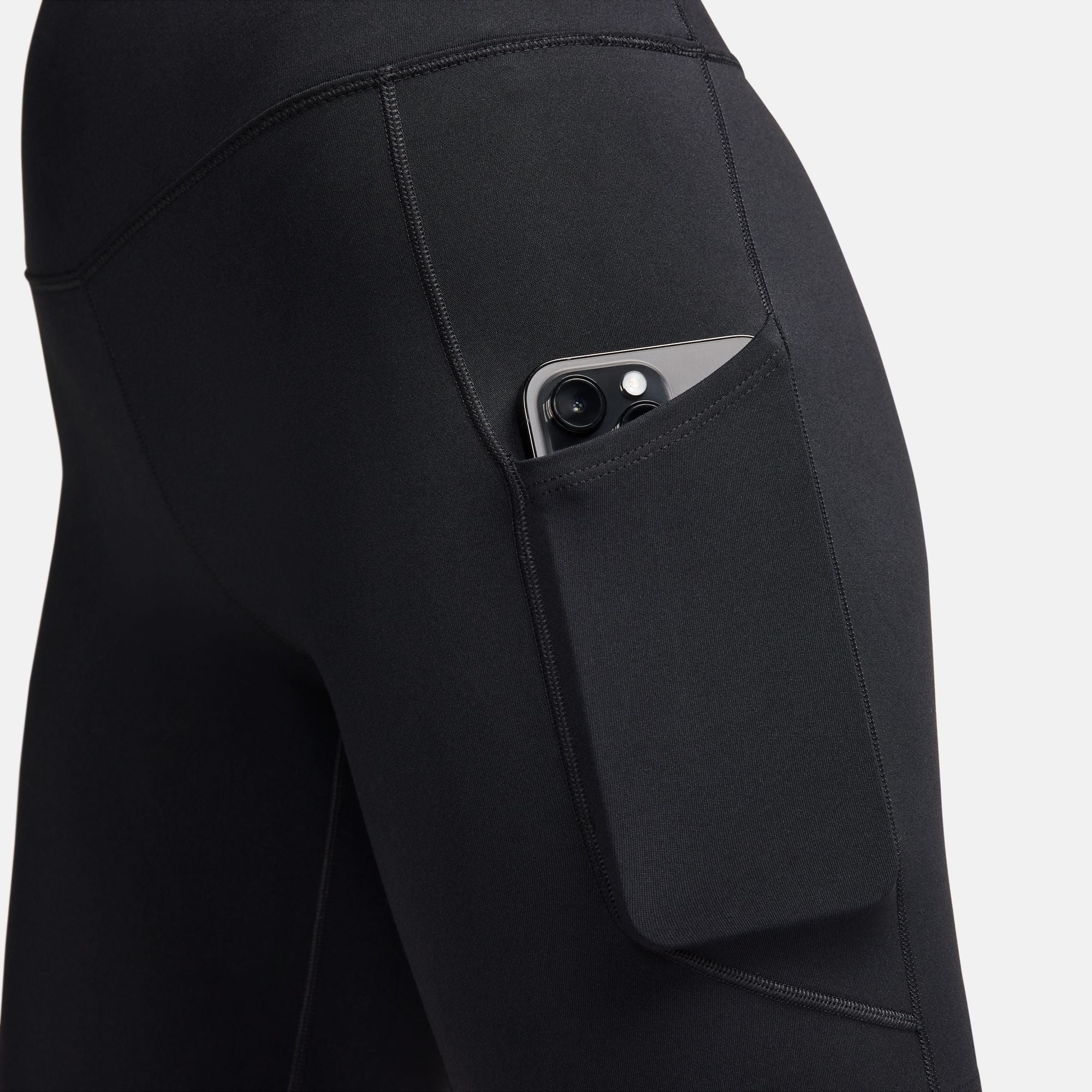 Nike Women's One High-Waisted 8 Inch Biker Shorts Black / Black - Achilles Heel
