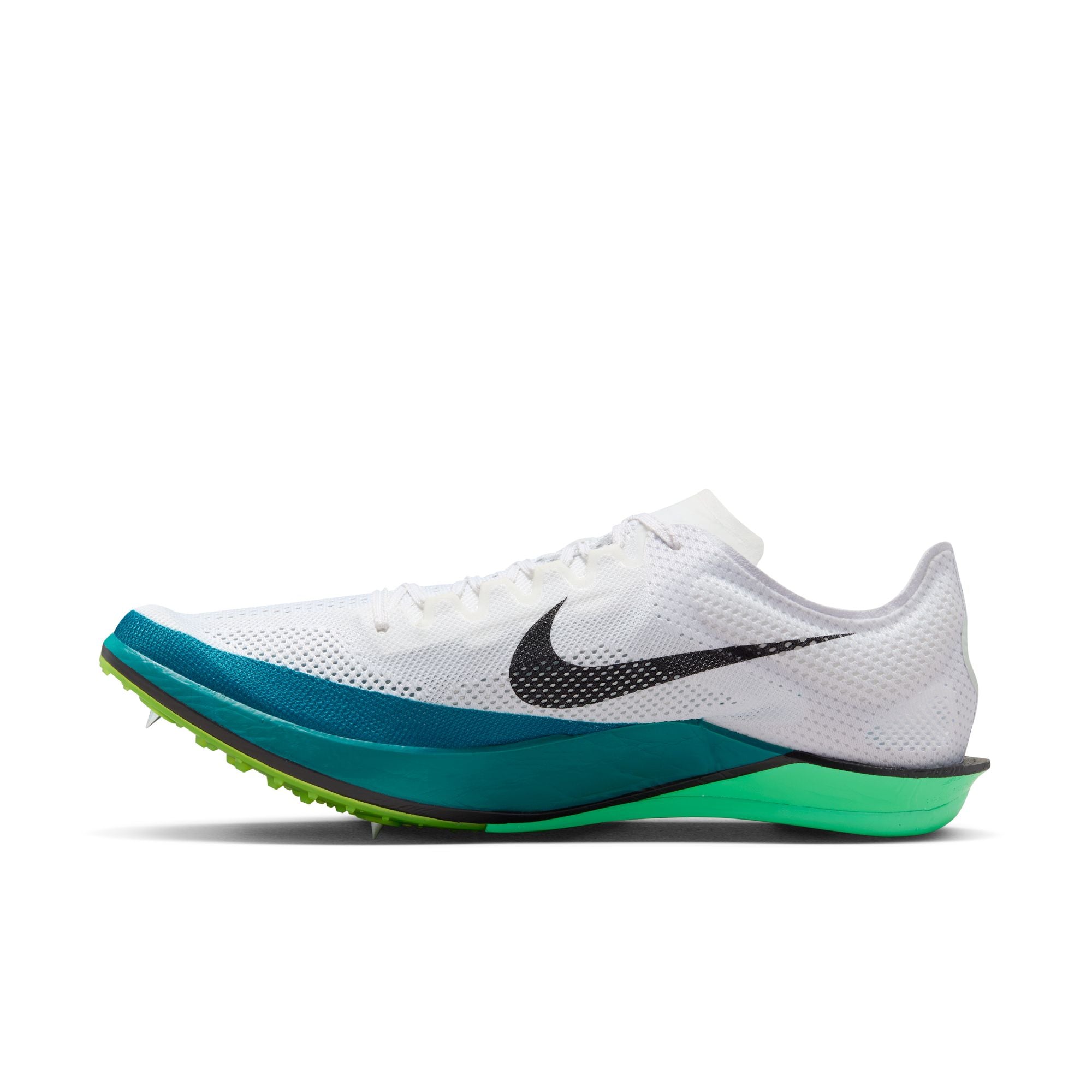 Nike ZoomX Dragonfly 2 Elite Running Spikes White / Black / Bright Spruce / Vapor Green - Achilles Heel