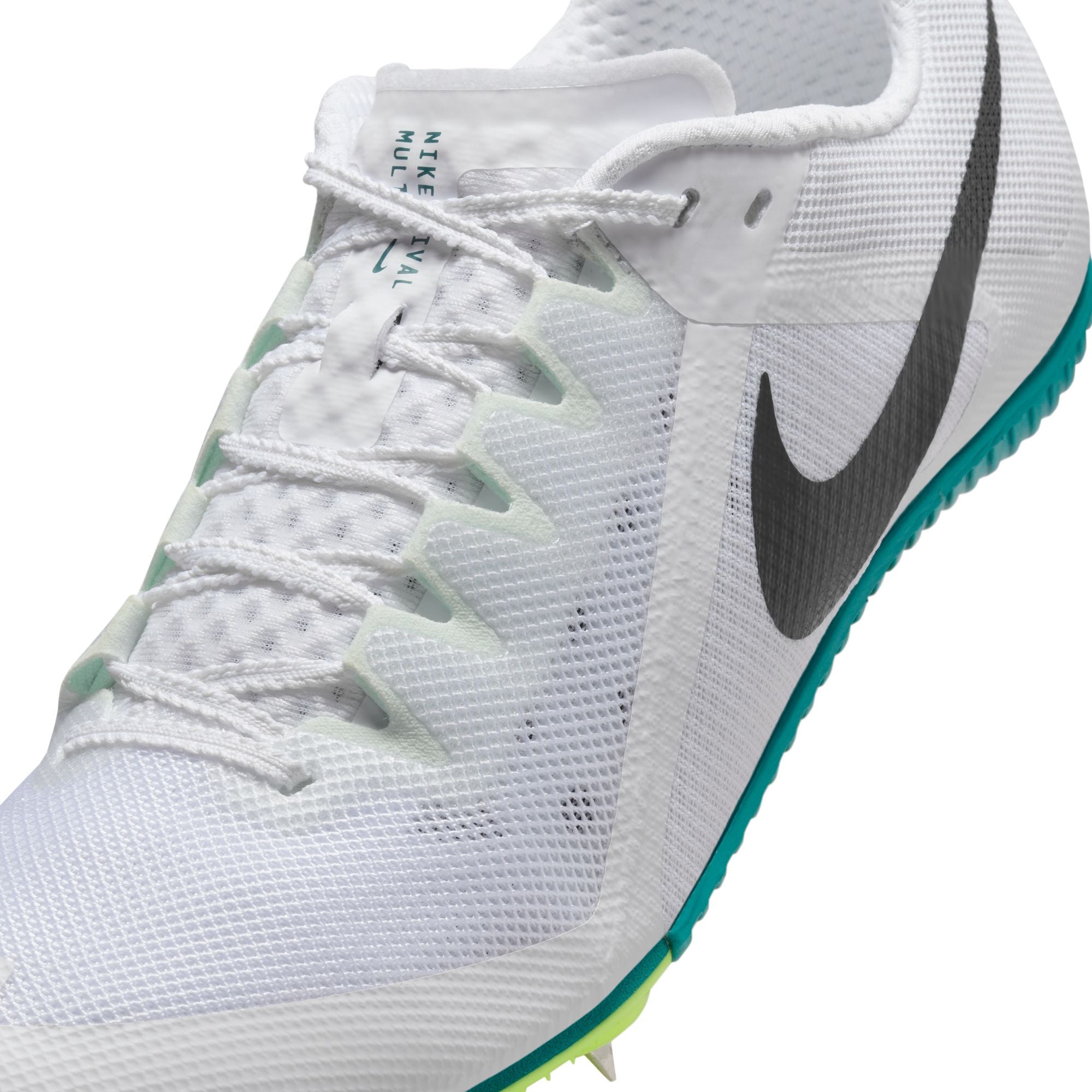 Nike Zoom Rival Multi-Event Running Spikes White / Bright Spruce / Vapor Green / Black - Achilles Heel