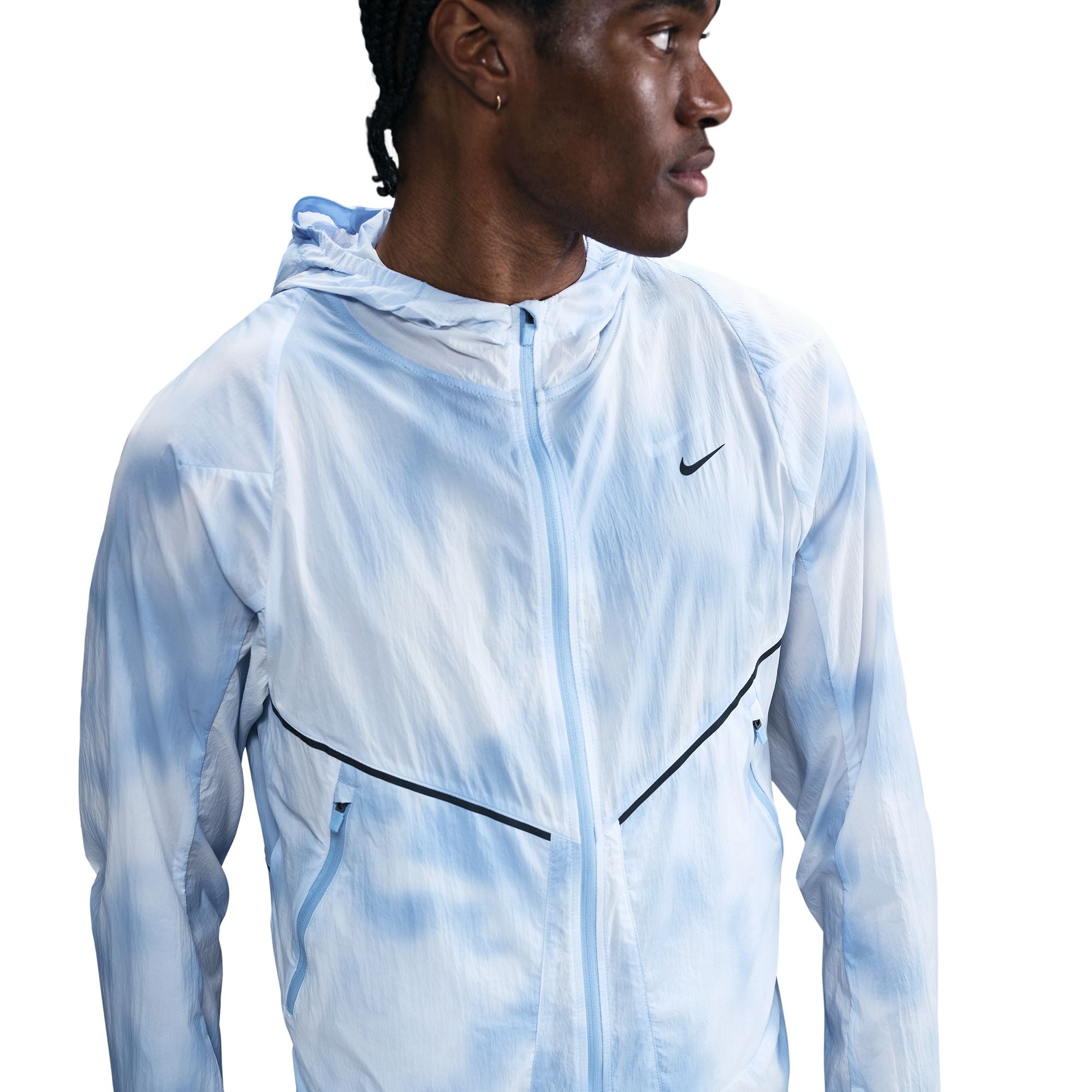 Men's Run Division UV Running Jacket Psychic Blue - Achilles Heel