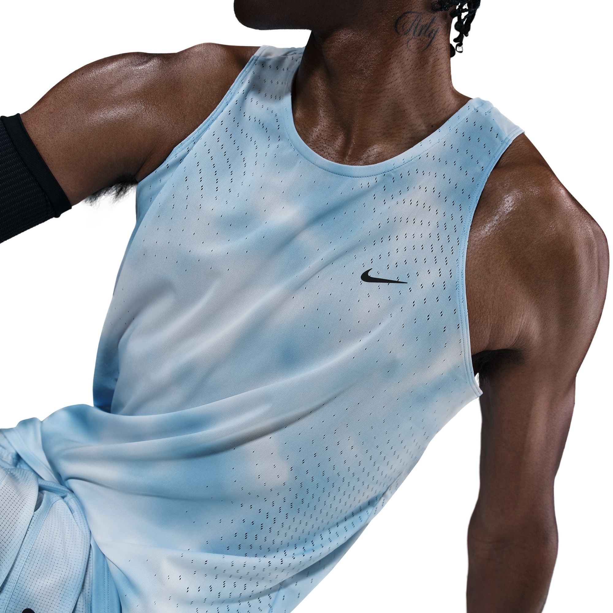 Men's Dri-FIT Division Breathe ADV Running Vest Psychic Blue / Black - Achilles Heel