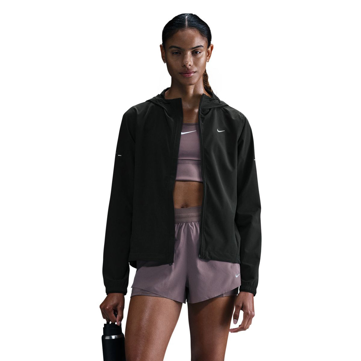 Women's Swift Repel Packable Running Jacket Black - Achilles Heel