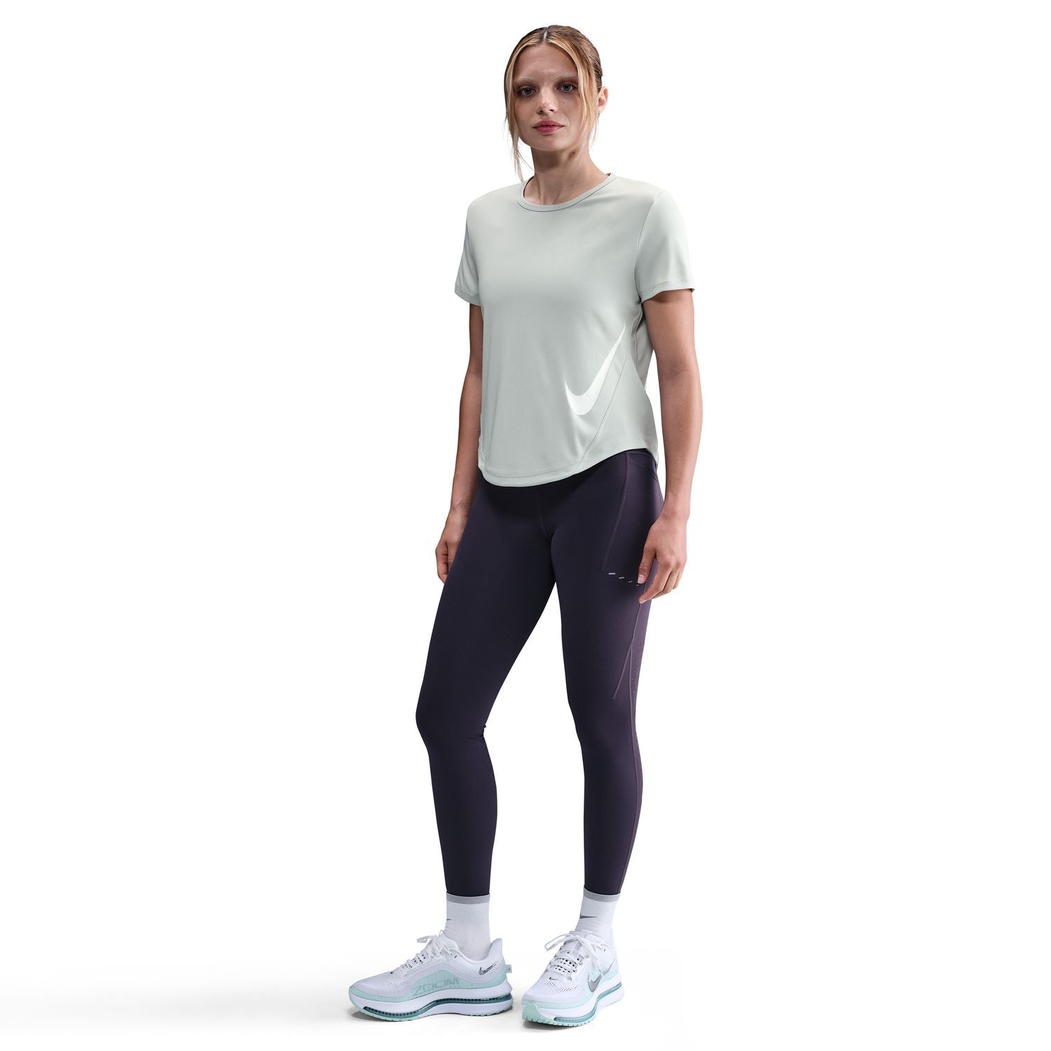 Women's Tempo Swoosh Tee Light Silver / White - Achilles Heel