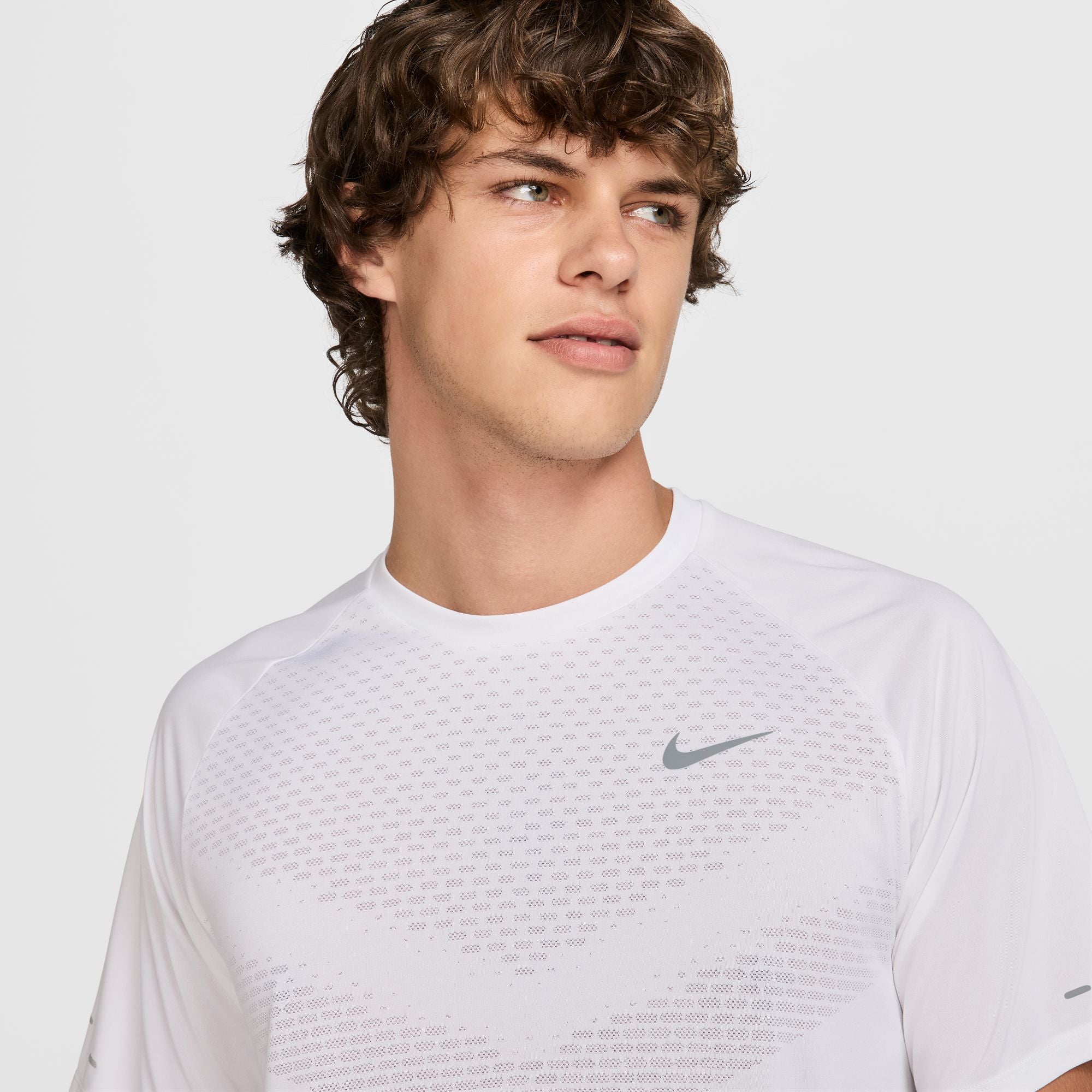 Men's Dri-FIT Stride ADV Running Tee White - Achilles Heel