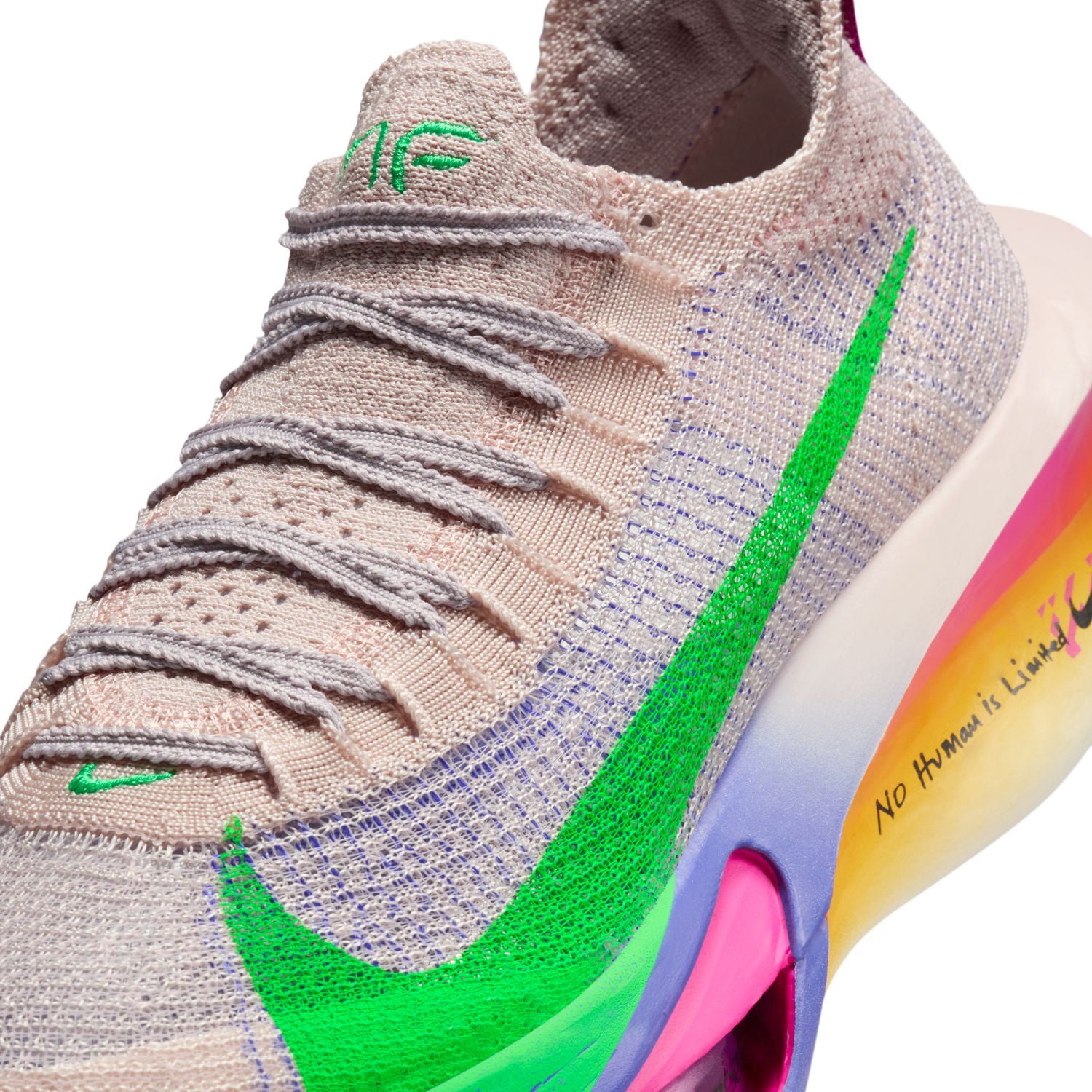 Women's Alphafly 3 Eliud Kipchoge Running Shoes Silt Red / Bright Ceramic / Fire Pink / Green Shock - Achilles Heel