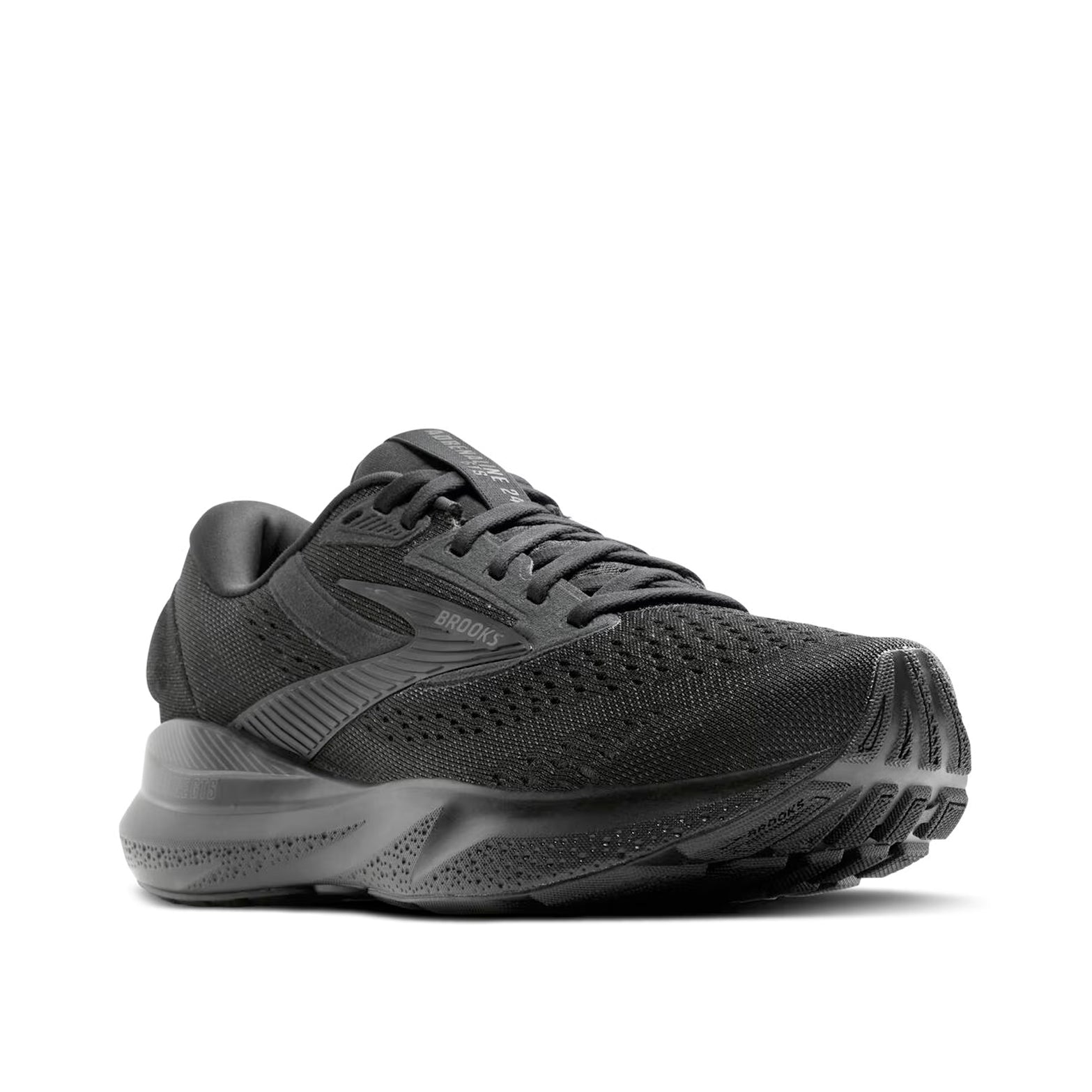 Brooks Men's Adrenaline GTS 24 Extra Wide Fit Running Shoes Black / Black / Ebony - Achilles Heel
