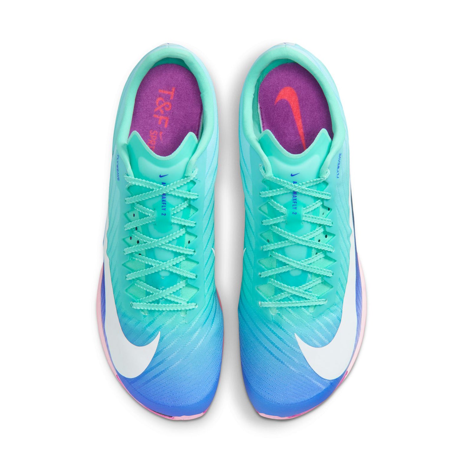 Air Zoom Maxfly 2 RSG Running Spikes Hyper Turquoise / White / Concord / Hyper Violet - Achilles Heel