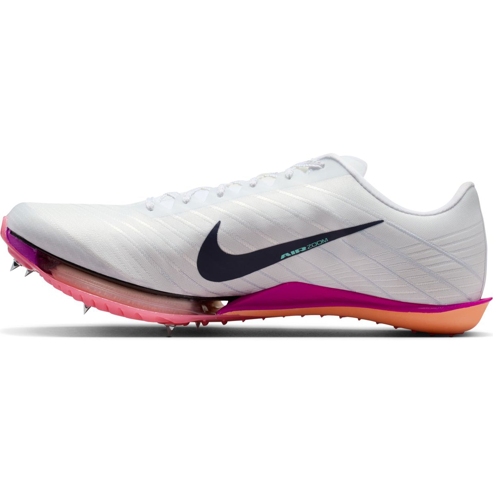 Air Zoom Maxfly 2 Running Spikes White / Bright Crimson / Hyper Turquoise / Obsidian - Achilles Heel