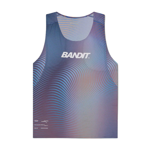 Men's Drift Mirage Racing Singlet Gradient Deep Peri Blue / Rust - Achilles Heel