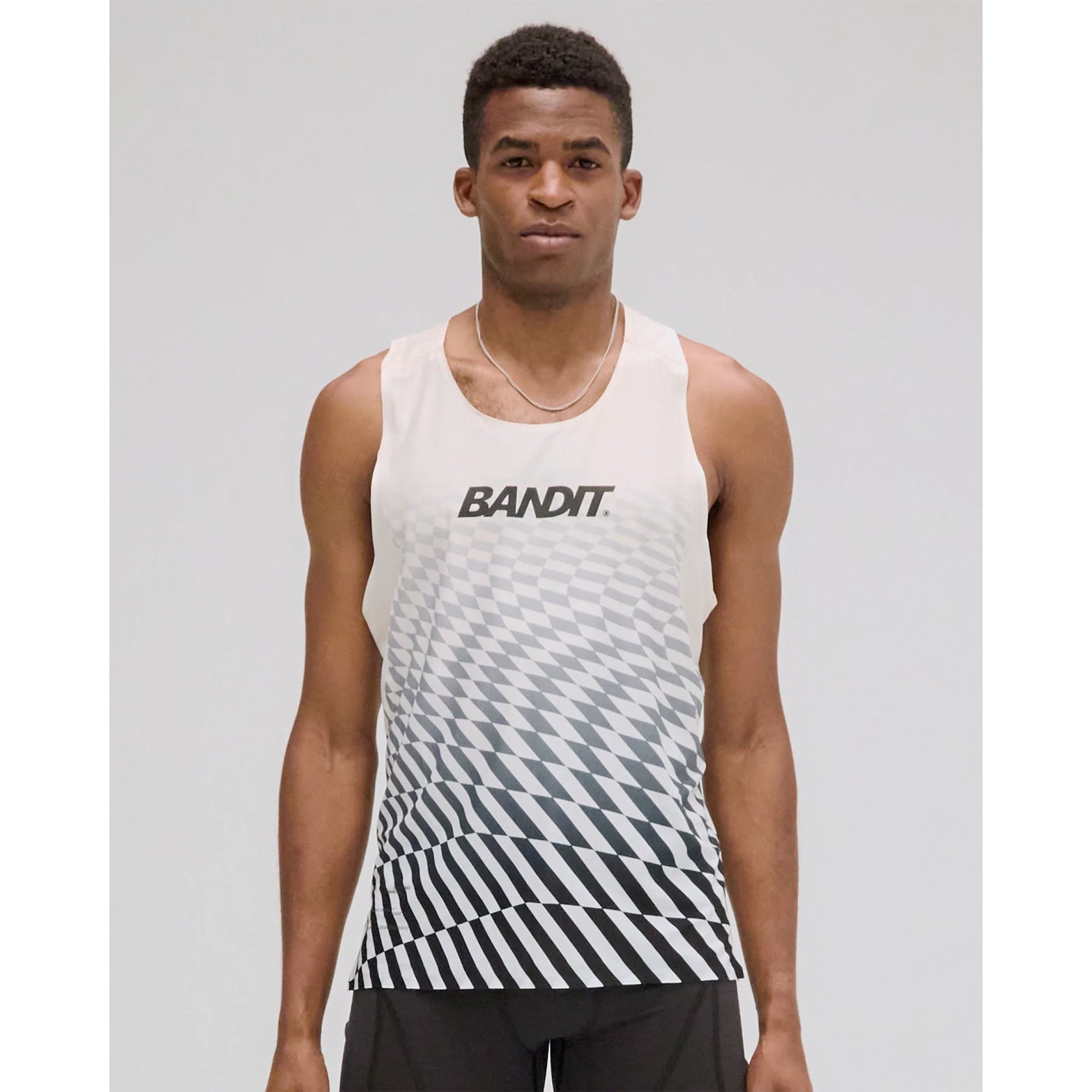 Men's Drift Mosaic Racing Singlet Black / Chalk - Achilles Heel