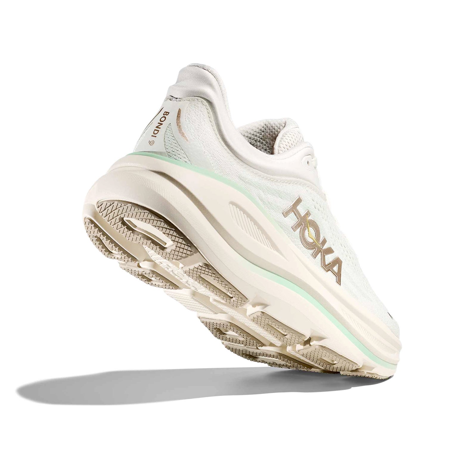 Women's Bondi 9 Running Shoes Truffle Salt / Sea Glass - Achilles Heel