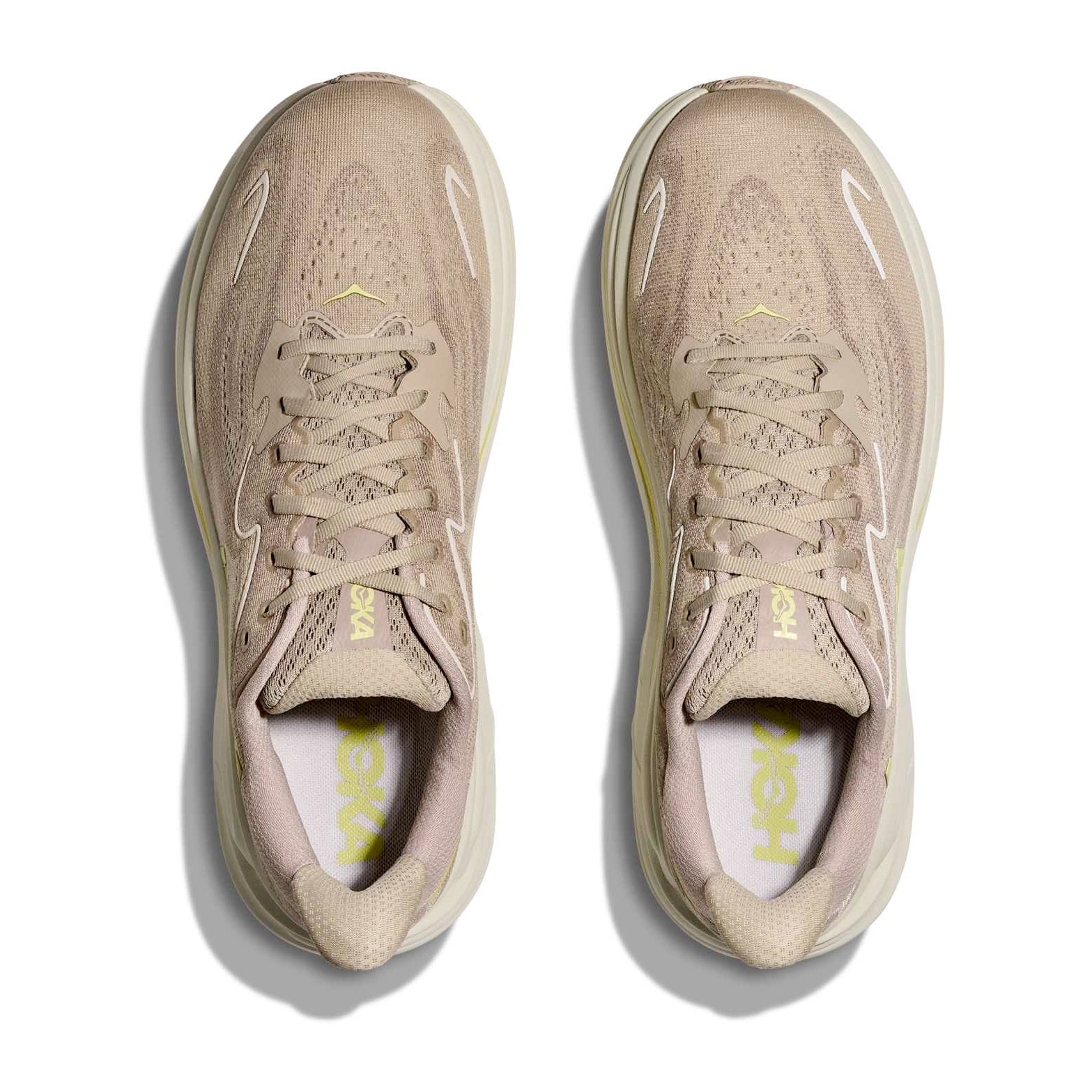 Men's Clifton 10 Running Shoes Raw Linen / Stone - Achilles Heel