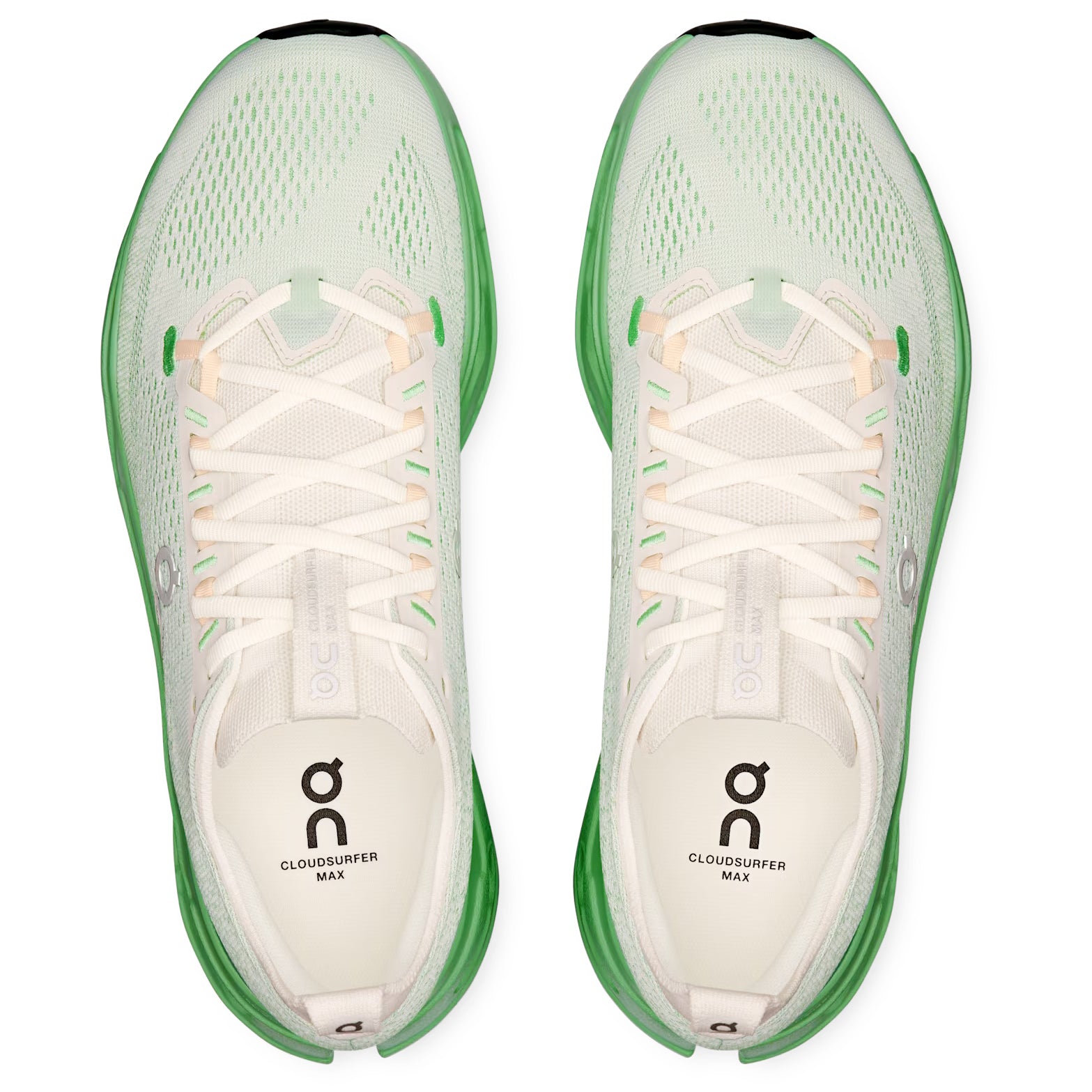 Men's Cloudsurfer Max Running Shoes Ivory / Honeydew - Achilles Heel