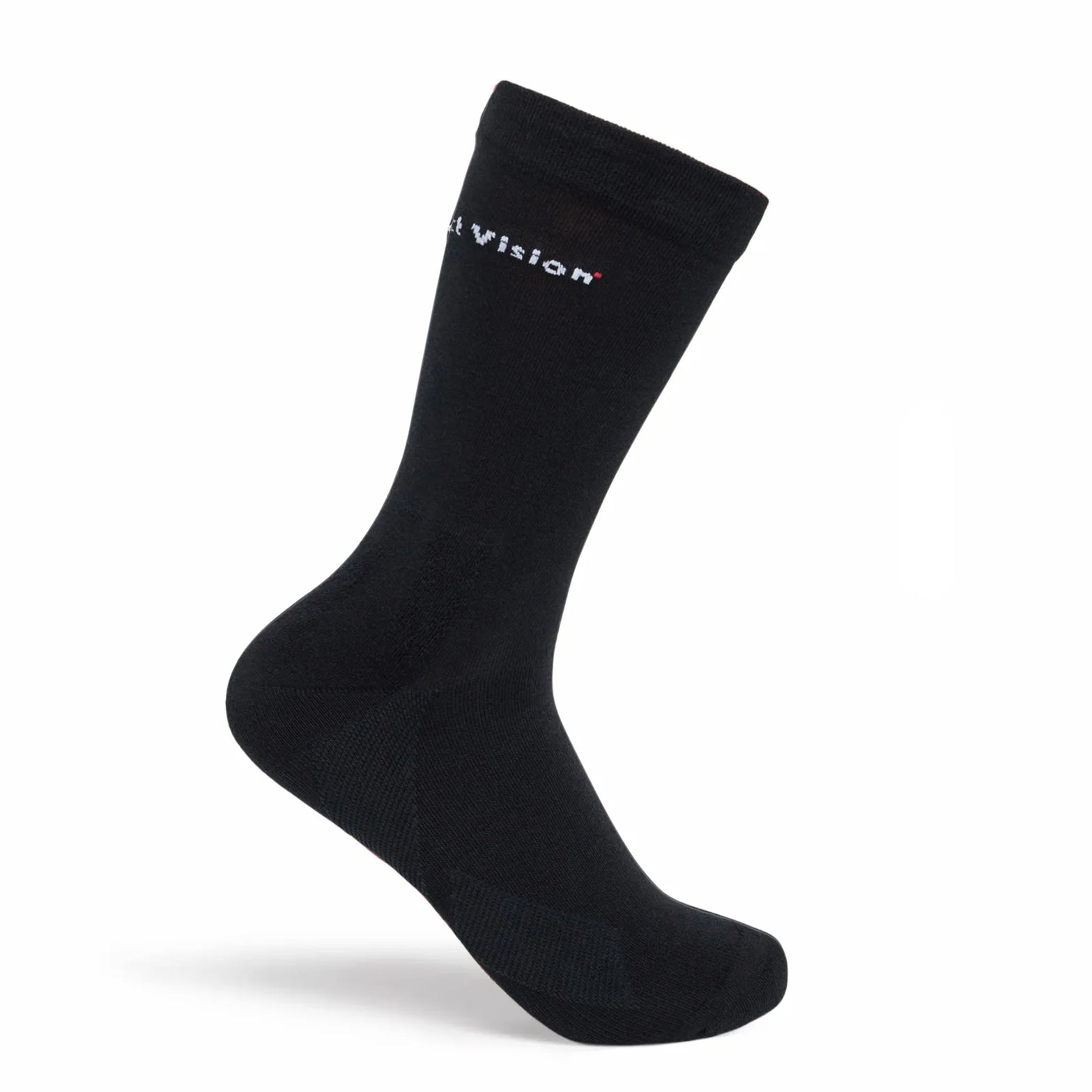 District Vision Cordura® Crew Socks in Black — product shot showing crew length silhouette, Cordura® yarn construction and black colourway detail