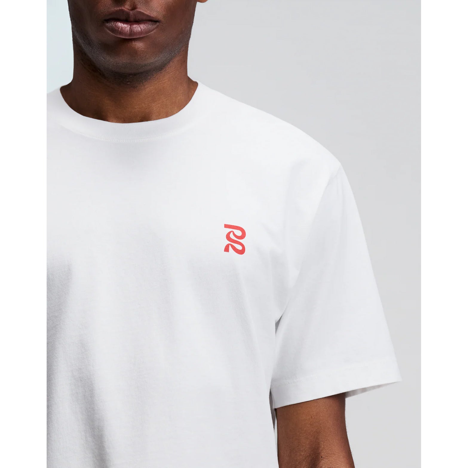 Bandit Cotton Tee Karel Crosshatch Current close-up of 100% combed cotton fabric showing soft breathable natural construction with ideal balance of comfort and structure for everyday wear