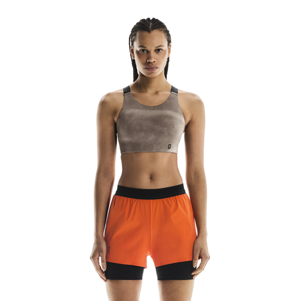 On Women's Performance Bra AOP Cinder / Black - Achilles Heel