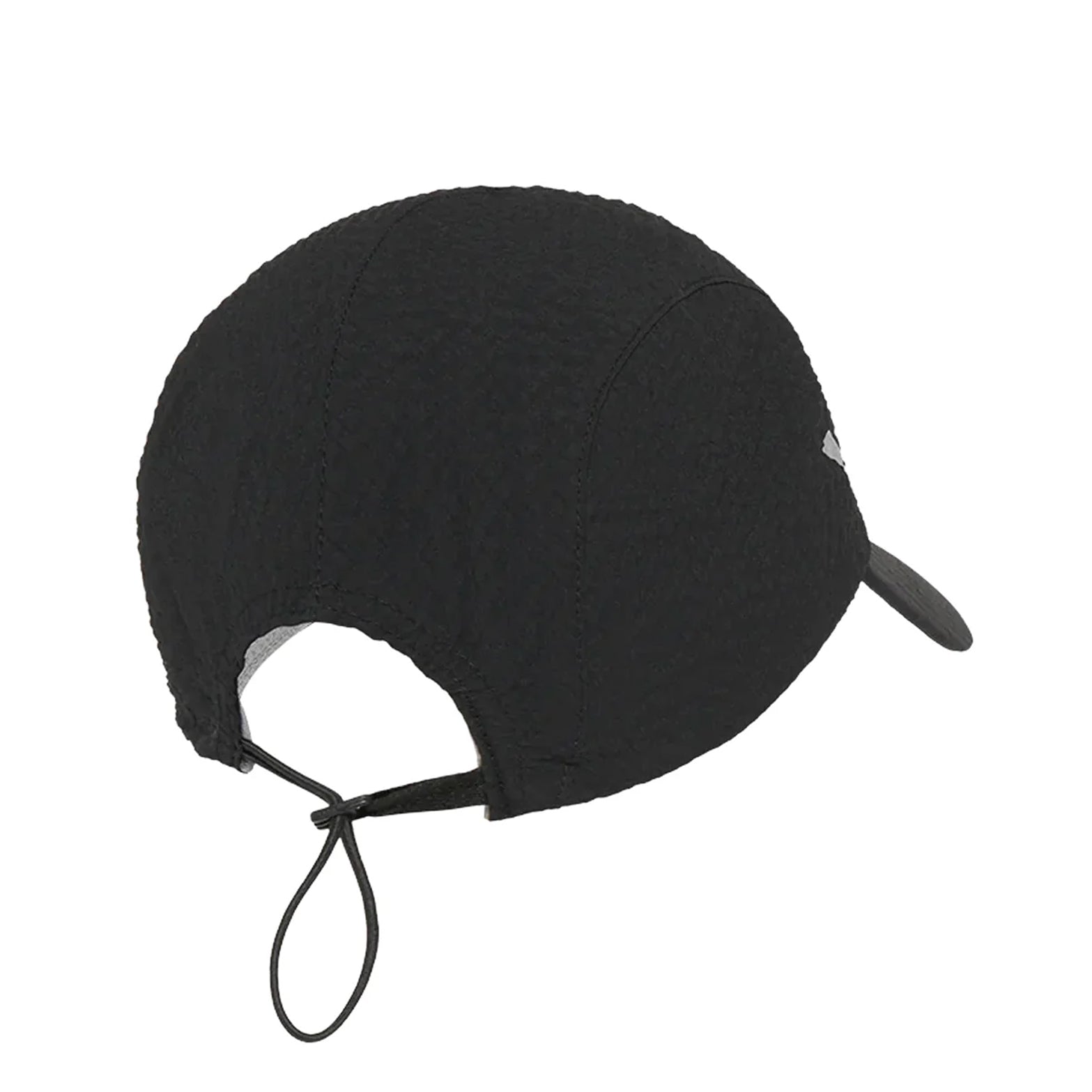 Soar Dart Cap Black back view showing one-piece wrapped construction and easy-lock closure
