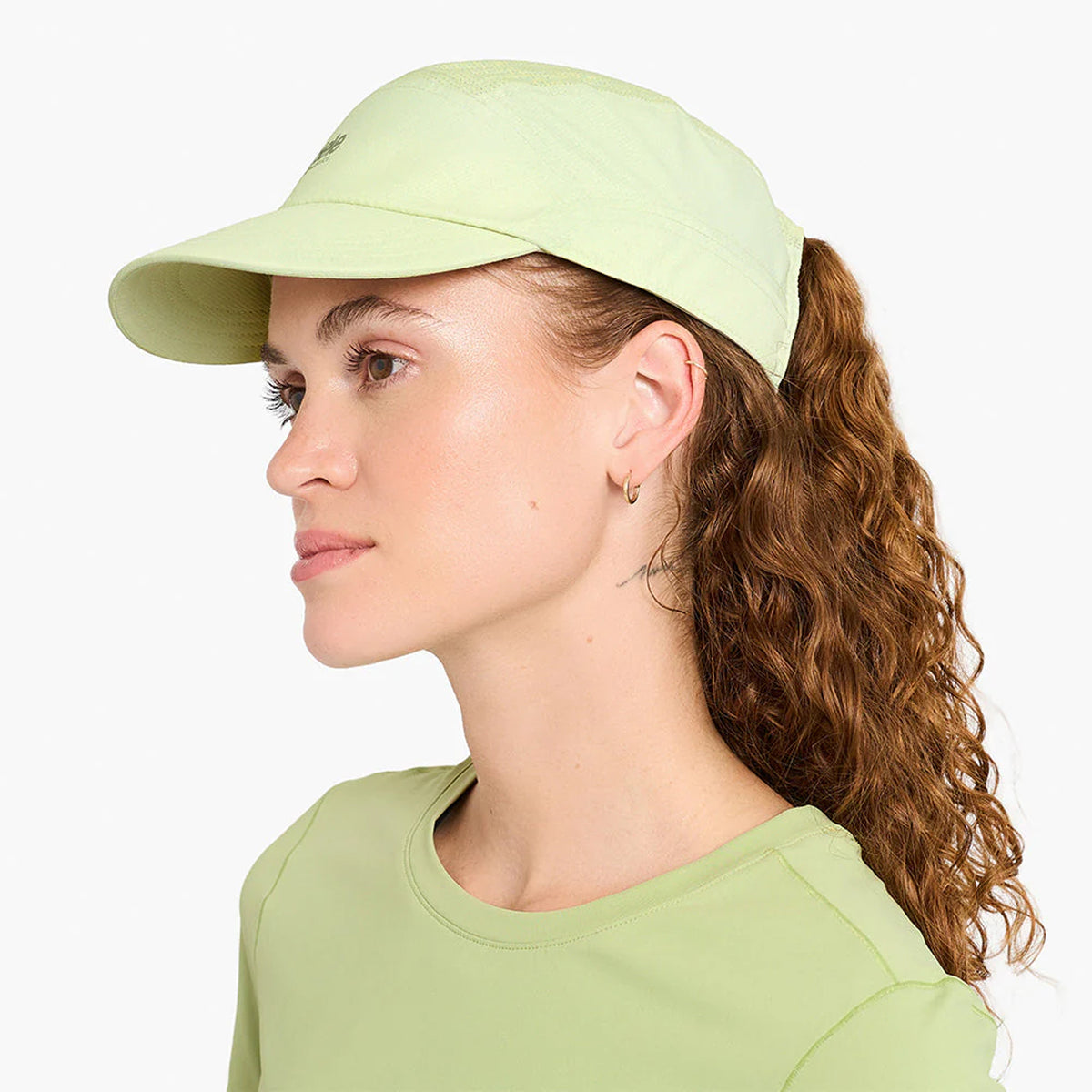 Ciele FSTCap SC Classic Athletics SL Fava side view on runner showing fast-fit adjustment and low-crown profile