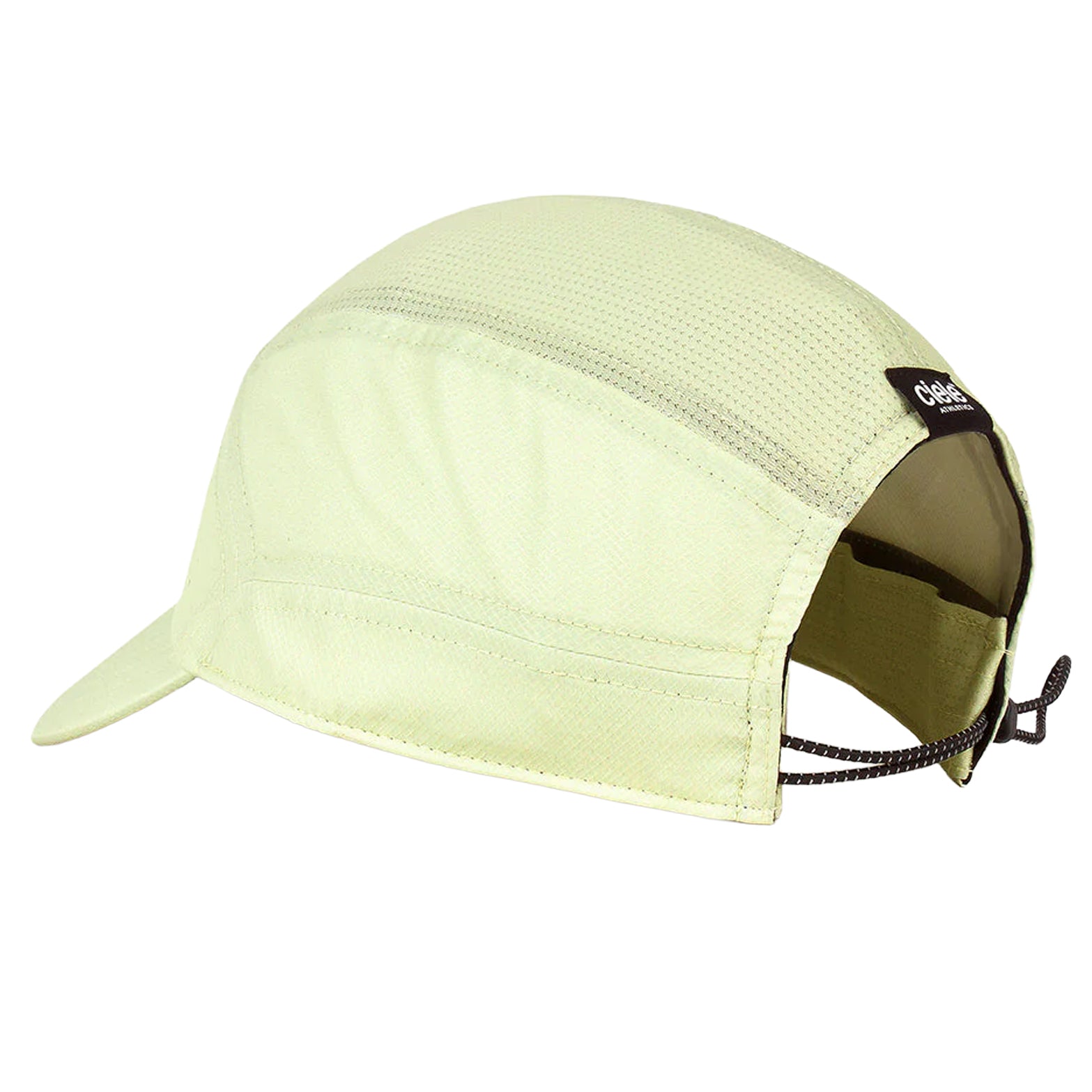 Ciele FSTCap SC Classic Athletics SL Fava back side angle view showing COOLmatic PLUS MIKRAmesh top panels and Xstop ripstop fabric