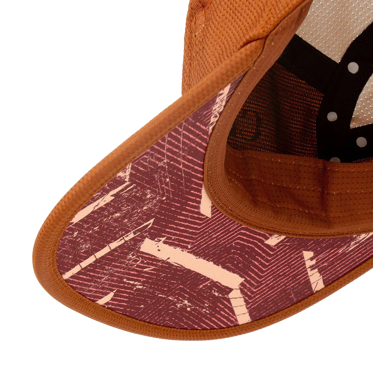 Ciele GOCap EQ Nouveau GingerBread angled underside view showing pliable SOFTflat brim and packable construction