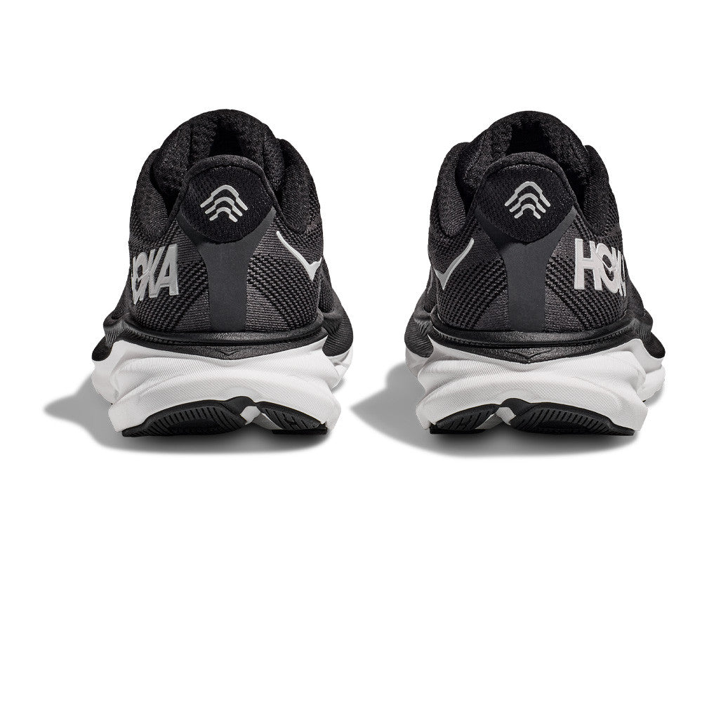 Hoka Men's Clifton 9 Running Shoes Black / White - Achilles Heel
