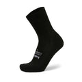 Balega Hidden Comfort Mini Crew Running Socks in Black — product shot showing black plush cushioned mini crew sock construction with deep heel pocket, seamless design and Drynamix™ moisture-wicking yarn