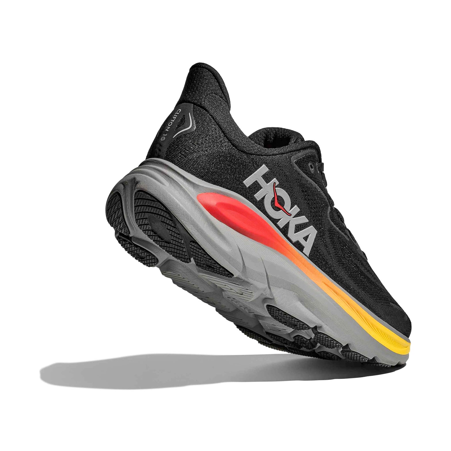 Men's Clifton 10 Running Shoes Black / Galactic Grey - Achilles Heel