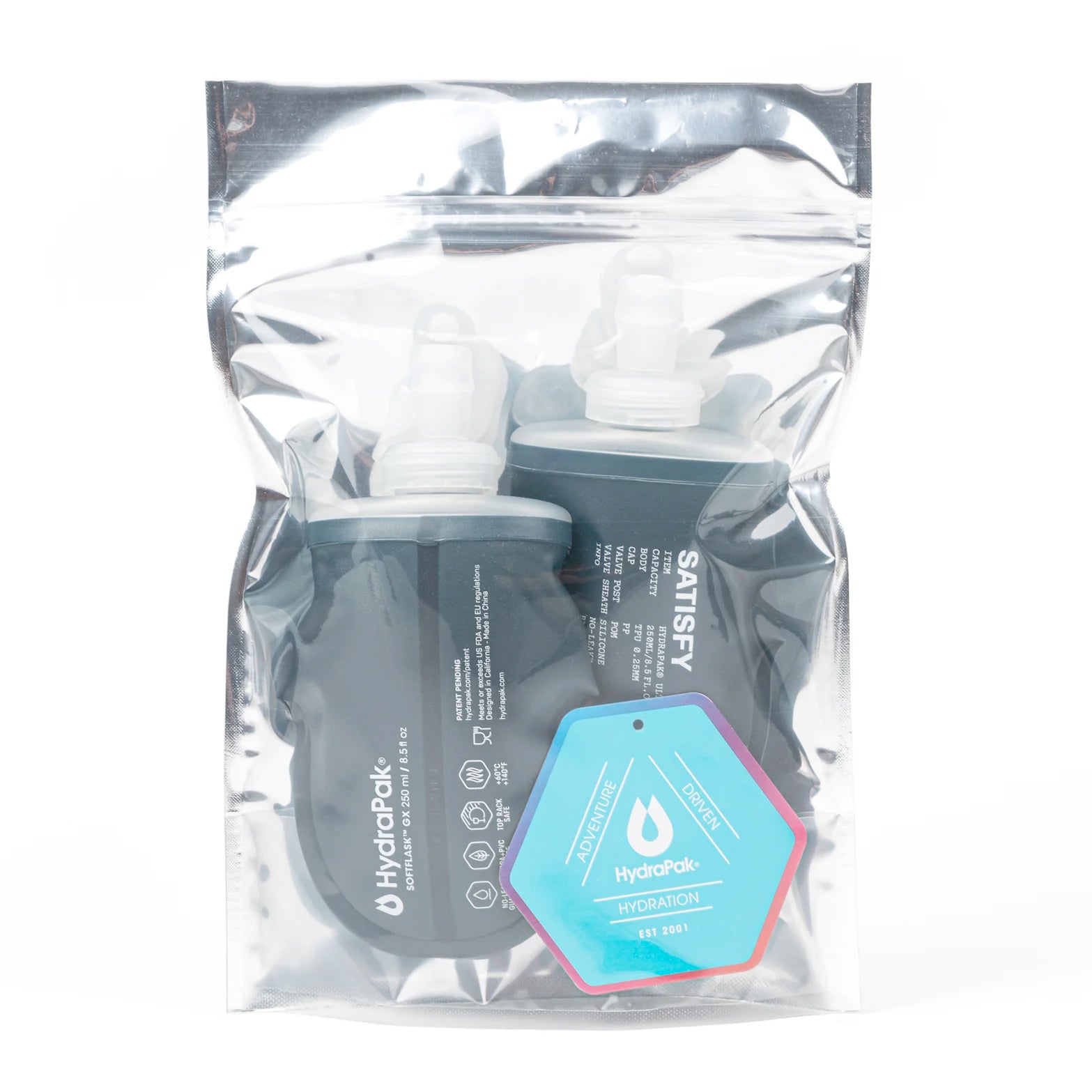 HydraPak Soft Flask 2 Pack 250ml Dark Slate - Achilles Heel