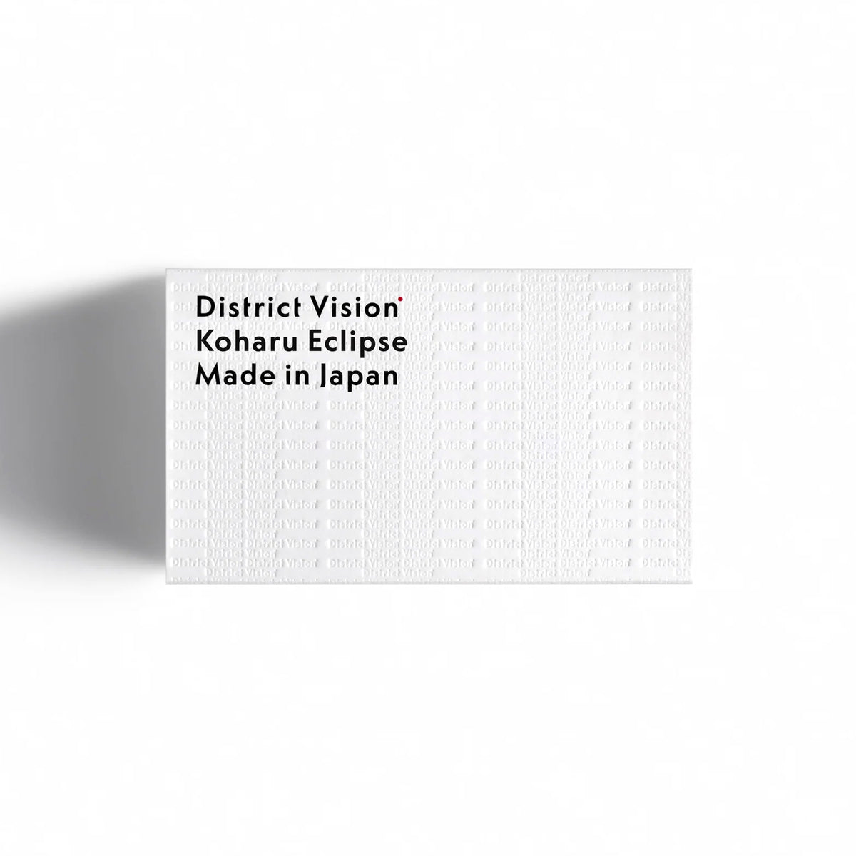 District Vision Koharu Eclipse in Desert Rose D+ Aqua Mirror — product shot showing included protective case with desert rose Koharu Eclipse eyewear