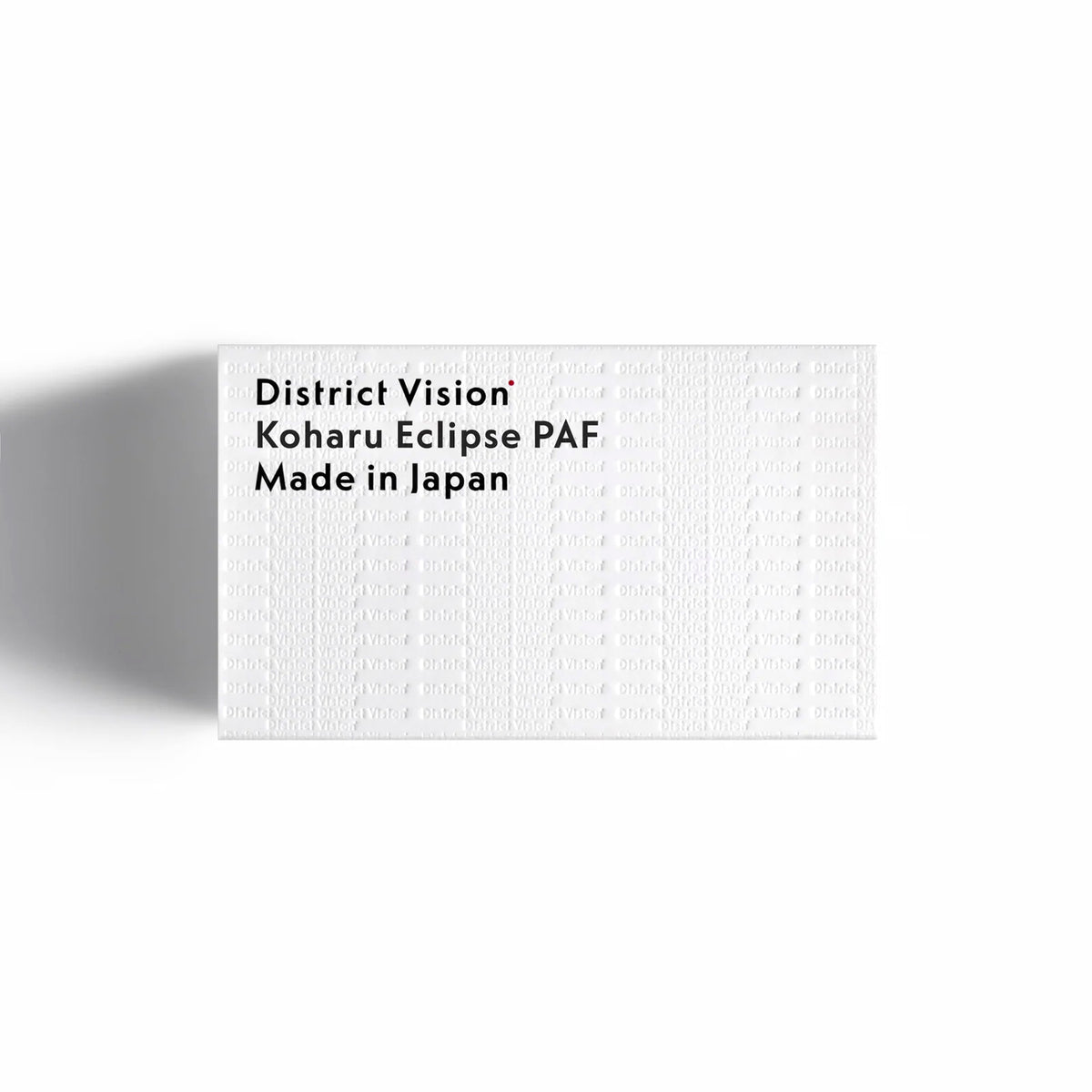 District Vision x PAF Koharu Eclipse in Deep Sea D+ Brown Gradient — product shot showing included protective case with deep sea PAF Koharu Eclipse eyewear