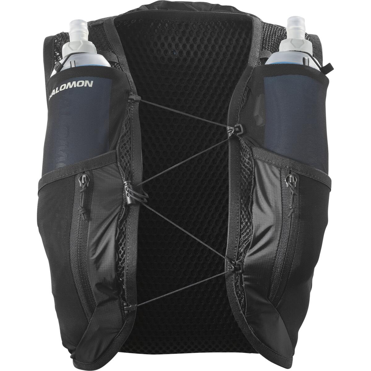 Salomon Active Skin 12 Set Running Vest Black / Metal - Achilles Heel