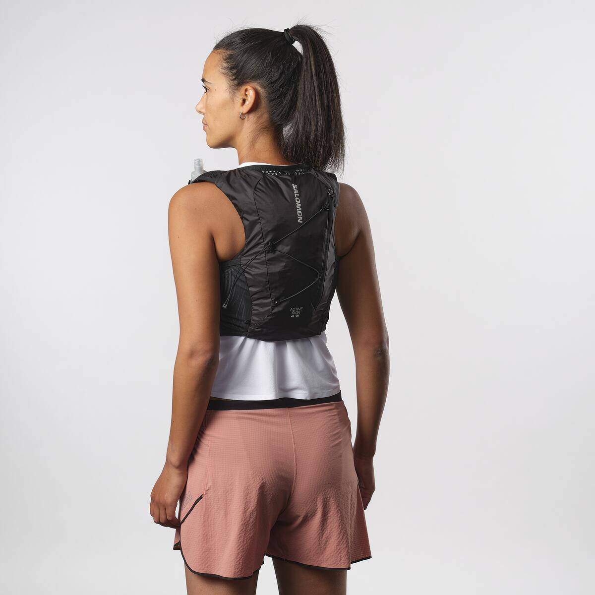 Salomon Women's Active Skin 4 Set Running Vest Black / Metal - Achilles Heel