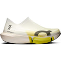 On LightSpray Cloudboom Strike 2 White Lime outer side view showing CloudTec Sphere cushioning system with Helion HF hyper foam and carbon Speedboard for marathon race day performance